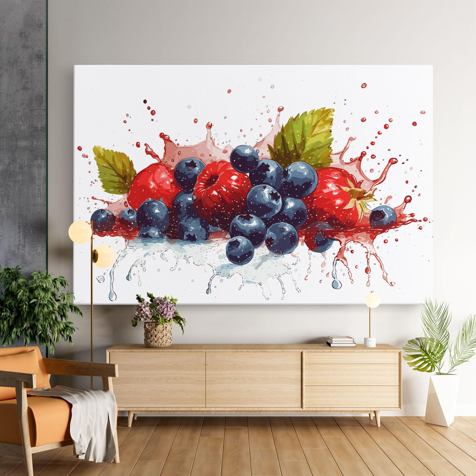 Leinwandbild Berries Art mockup 9