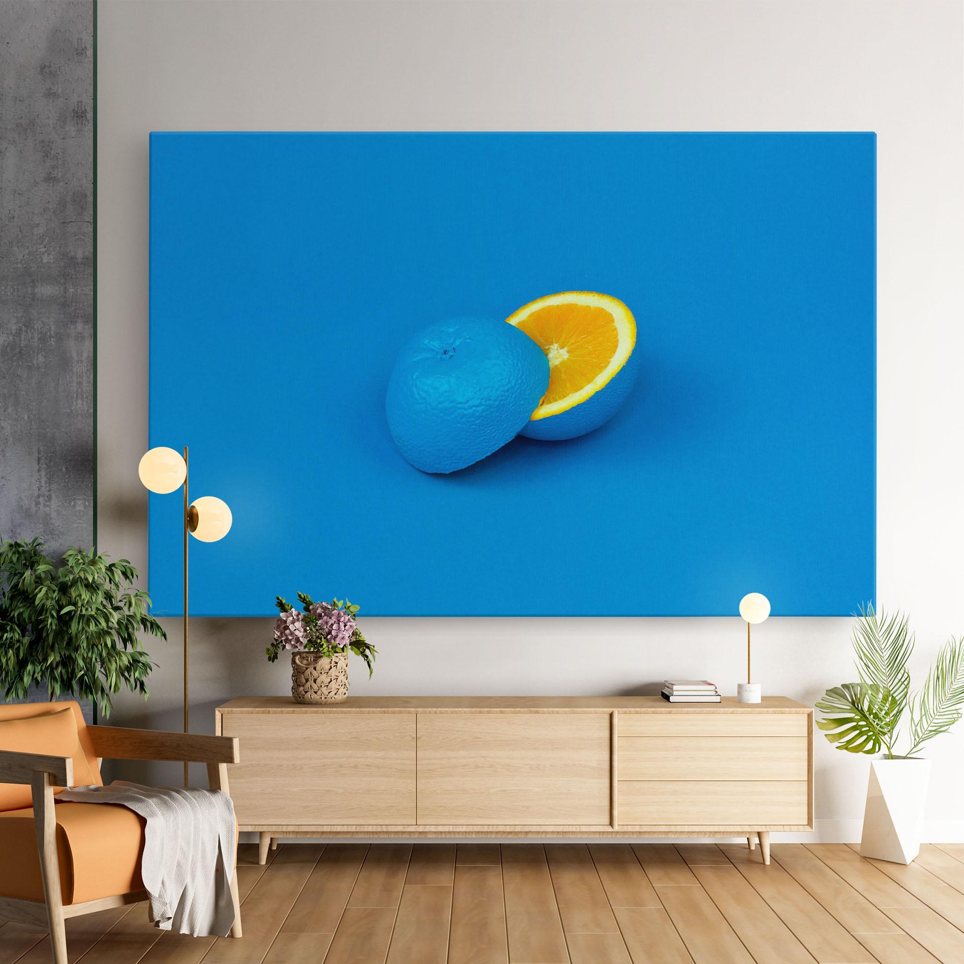 Leinwandbild Blue Orange mockup 9