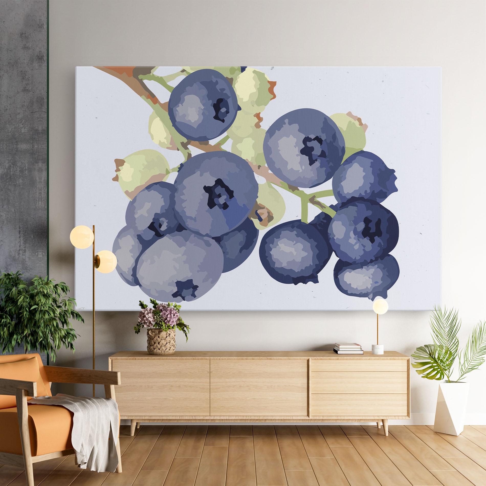 Leinwandbild Blueberries Art mockup 9