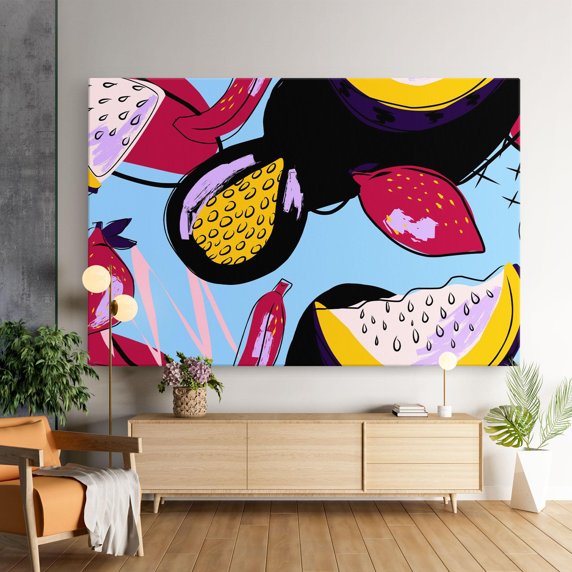 Leinwandbild Colorful Fruits mockup 9