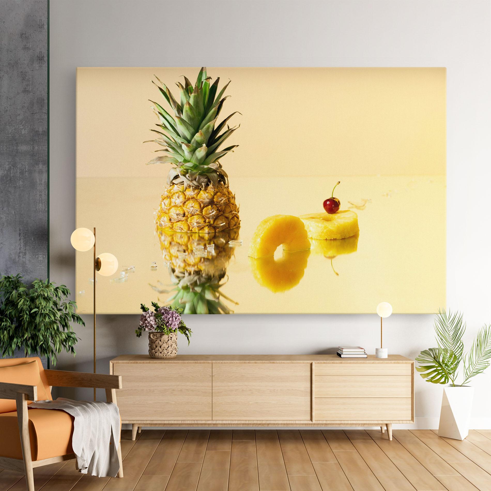 Leinwandbild Cut Pineapple mockup 9