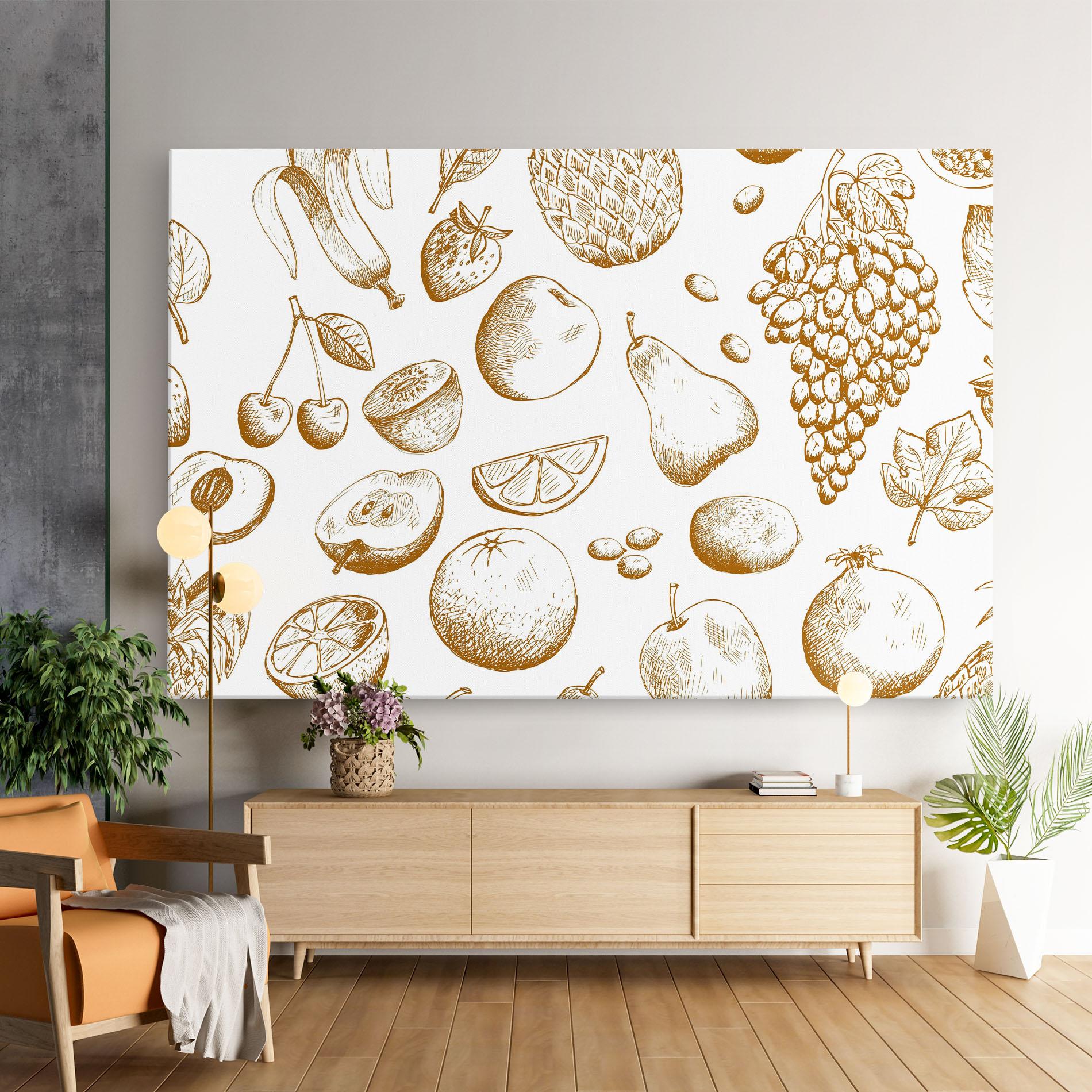 Leinwandbild Floating Fruits mockup 9