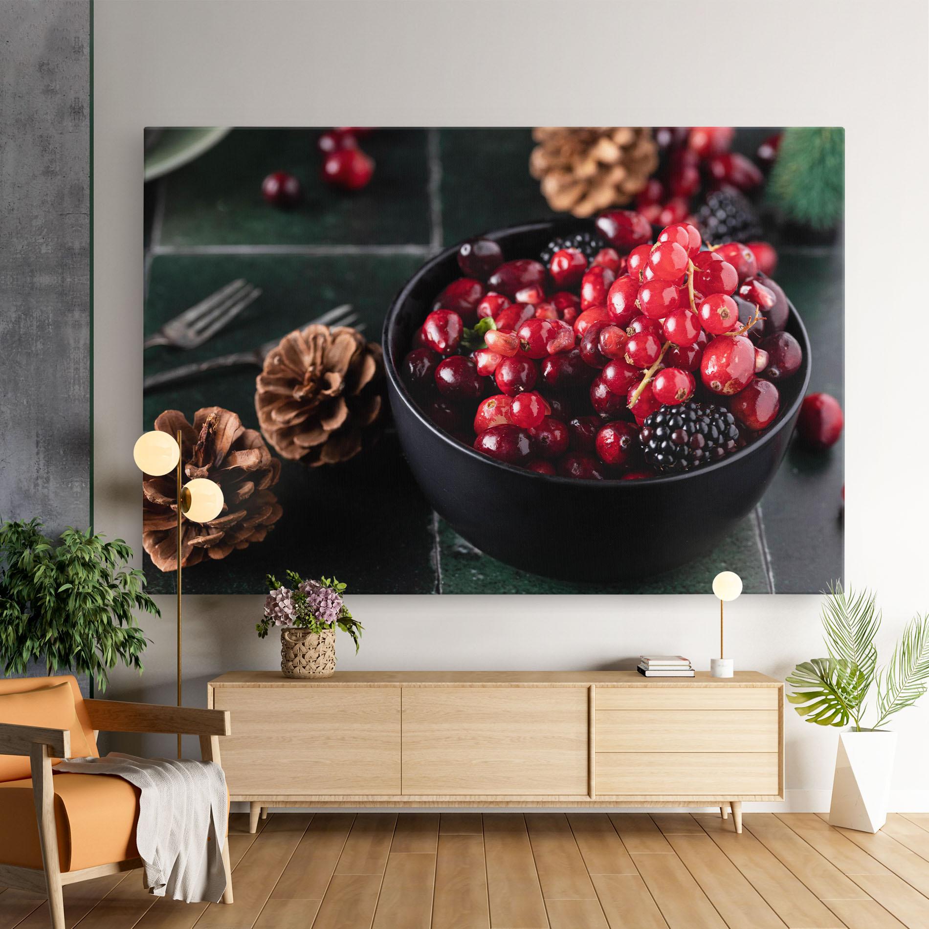 Leinwandbild Red Berries mockup 9