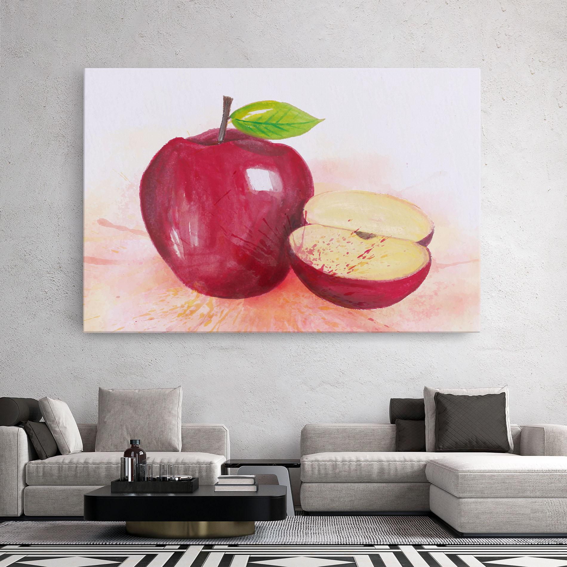 Leinwandbild Apple Art mockup 2