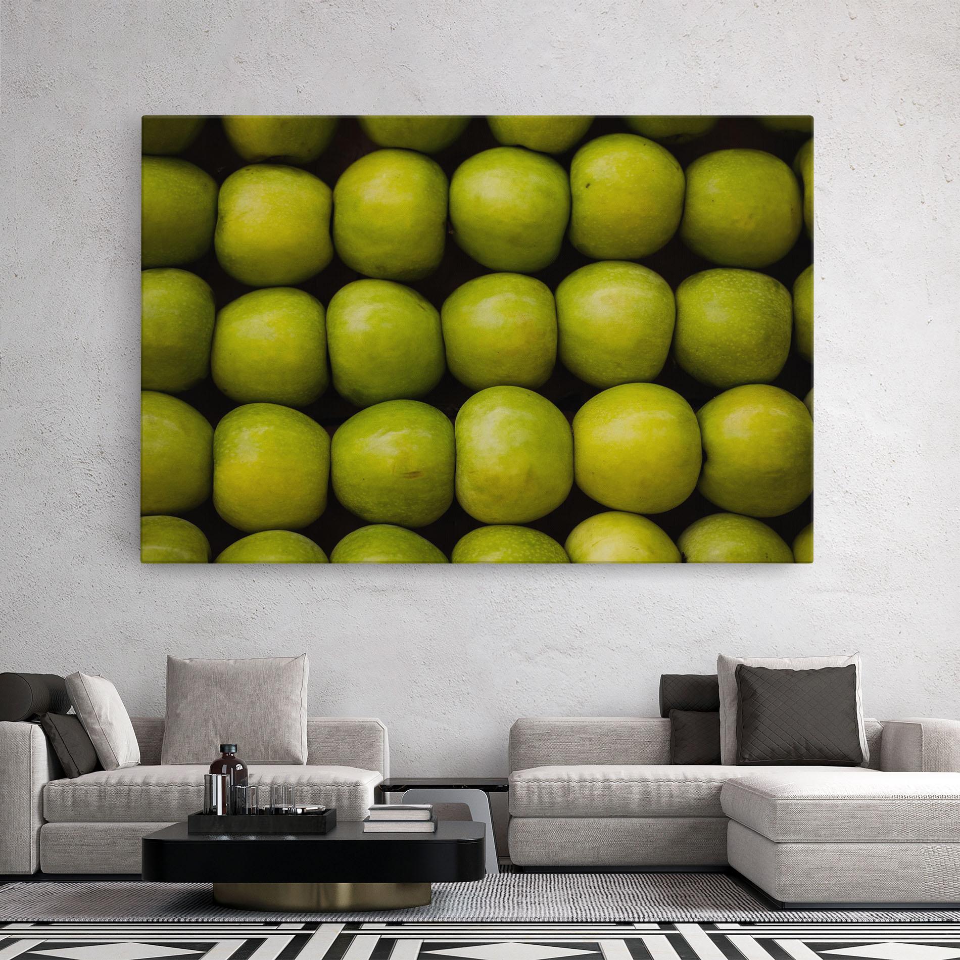 Leinwandbild Apple Wall mockup 2
