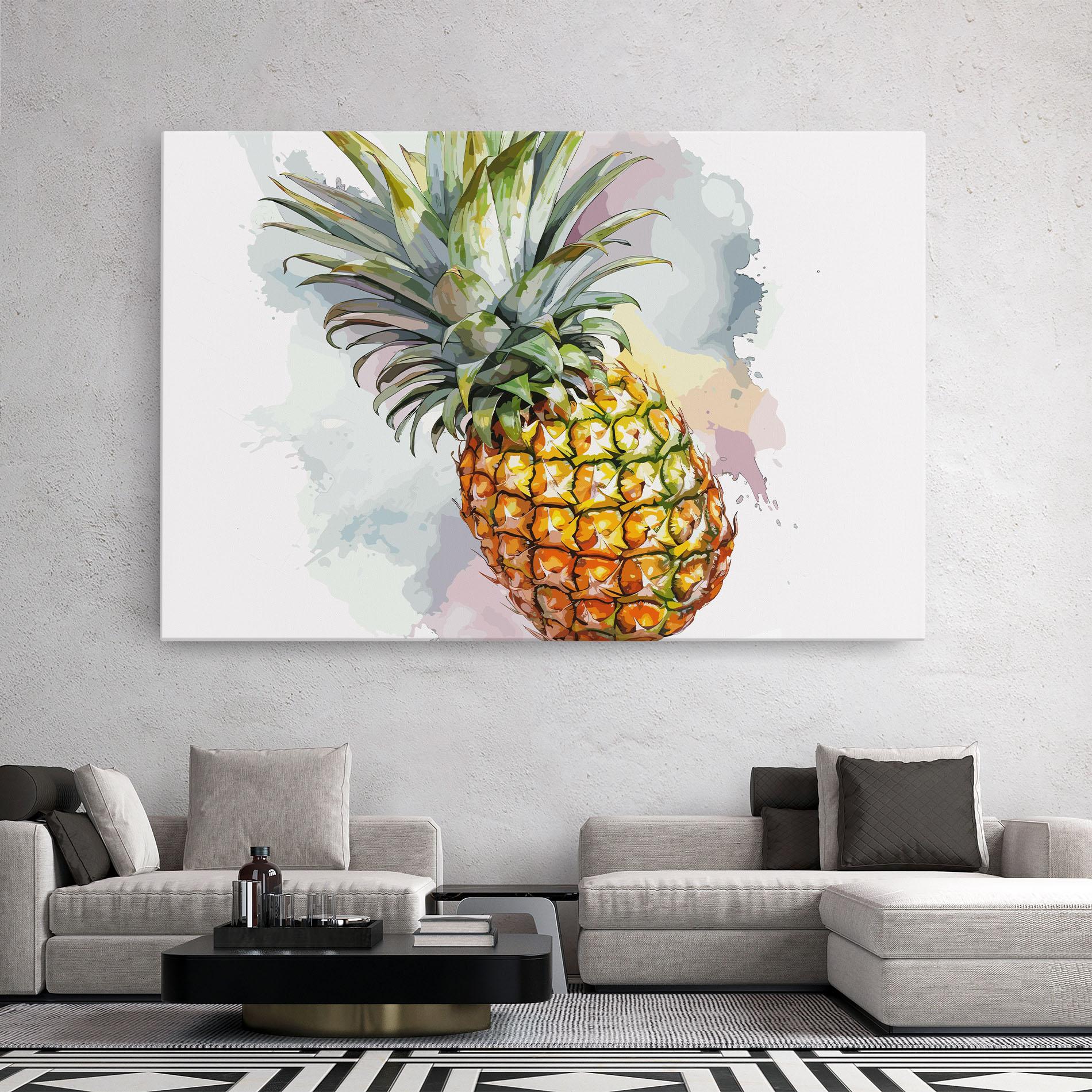Leinwandbild Artistic Pineapple mockup 2