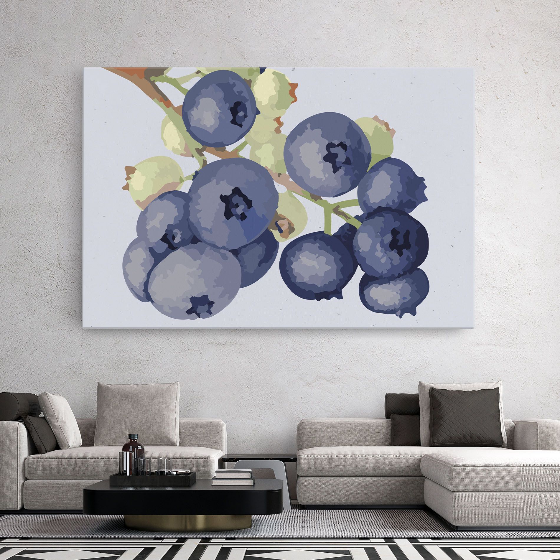 Blueberries Art mockup 2