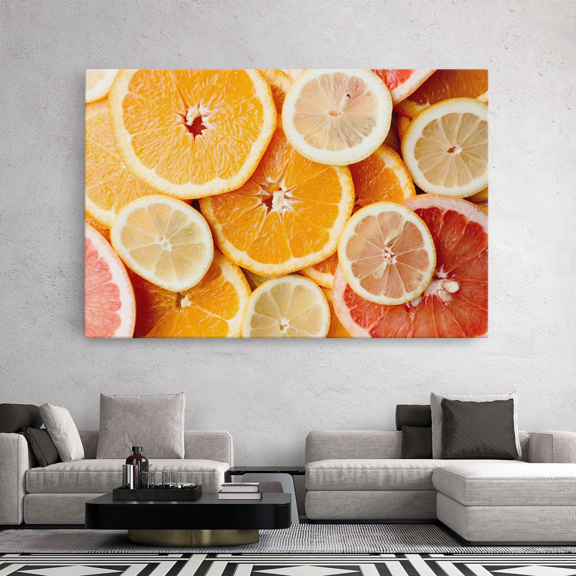 Leinwandbild Citrus Fruits mockup 2