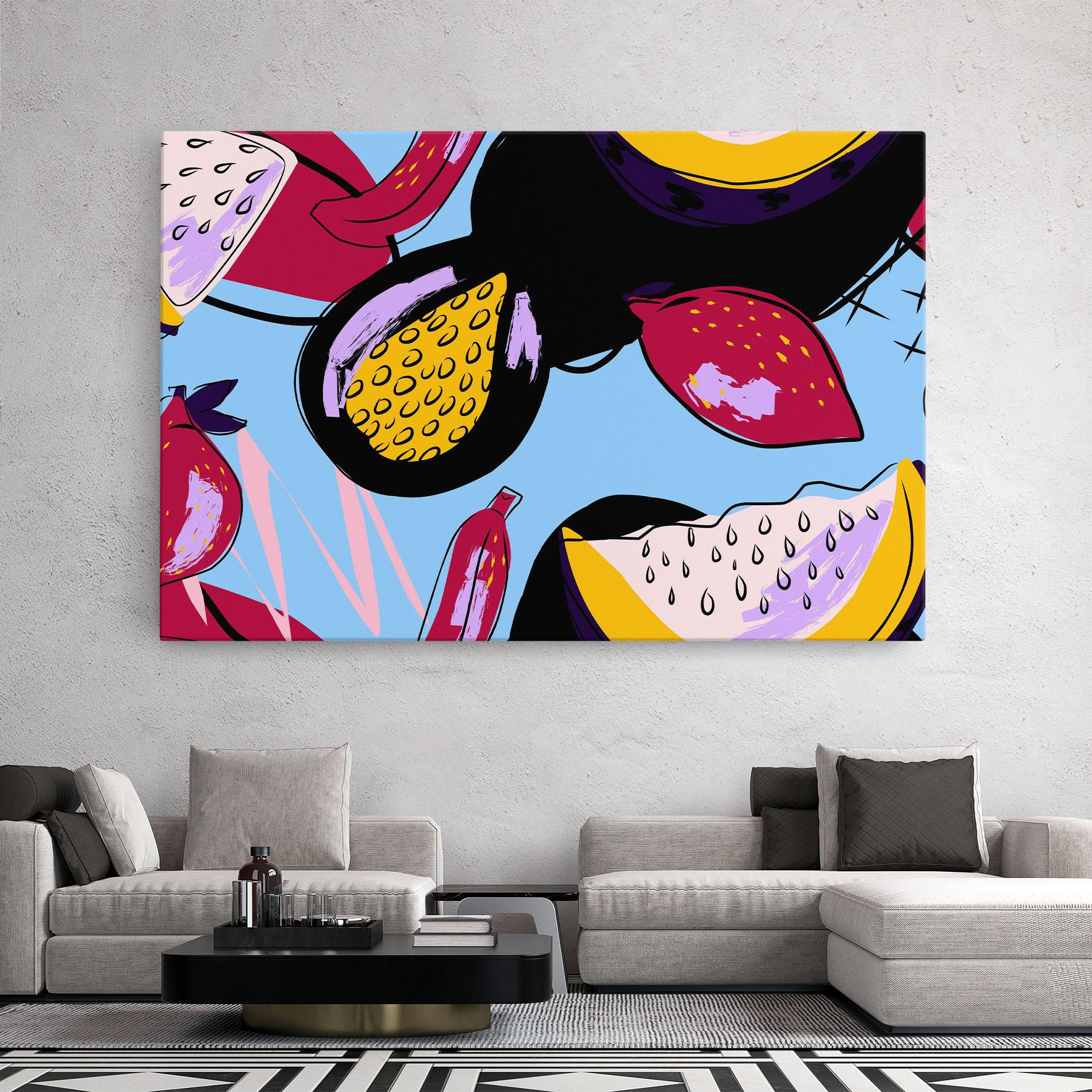 Leinwandbild Colorful Fruits mockup 2