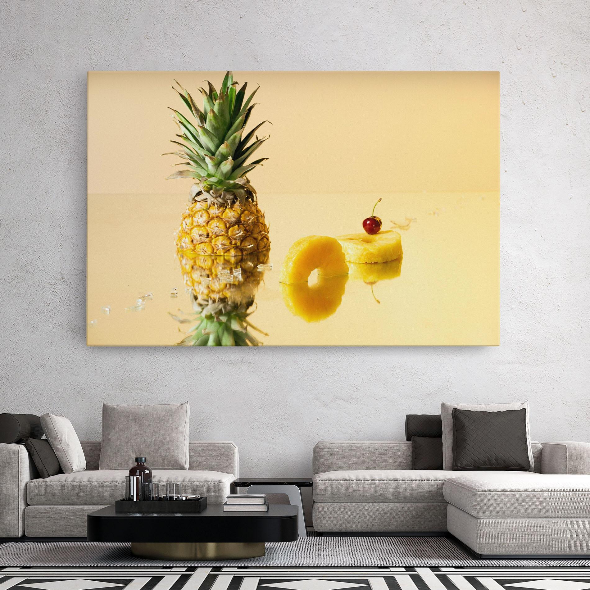 Leinwandbild Cut Pineapple mockup 2