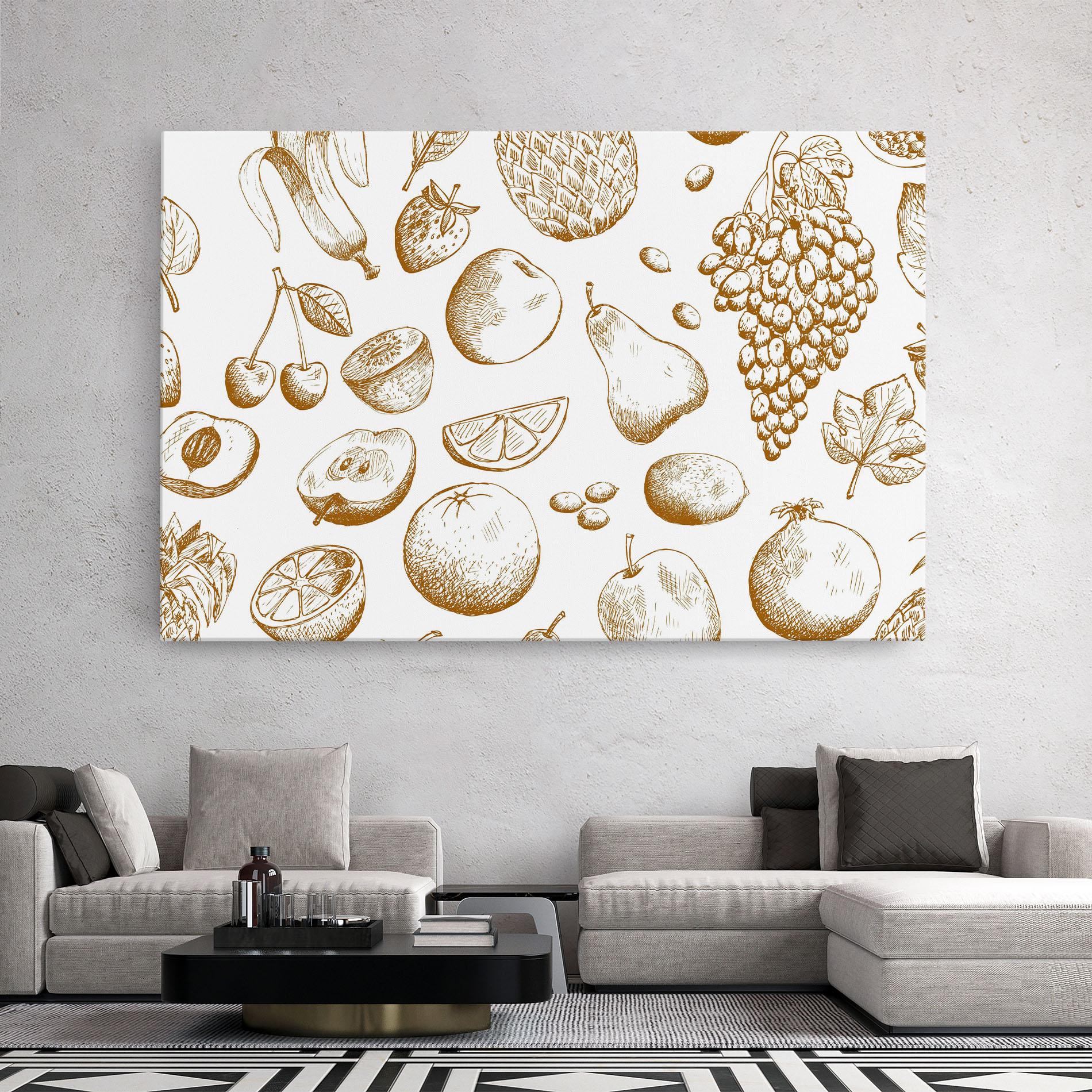 Leinwandbild Floating Fruits mockup 2