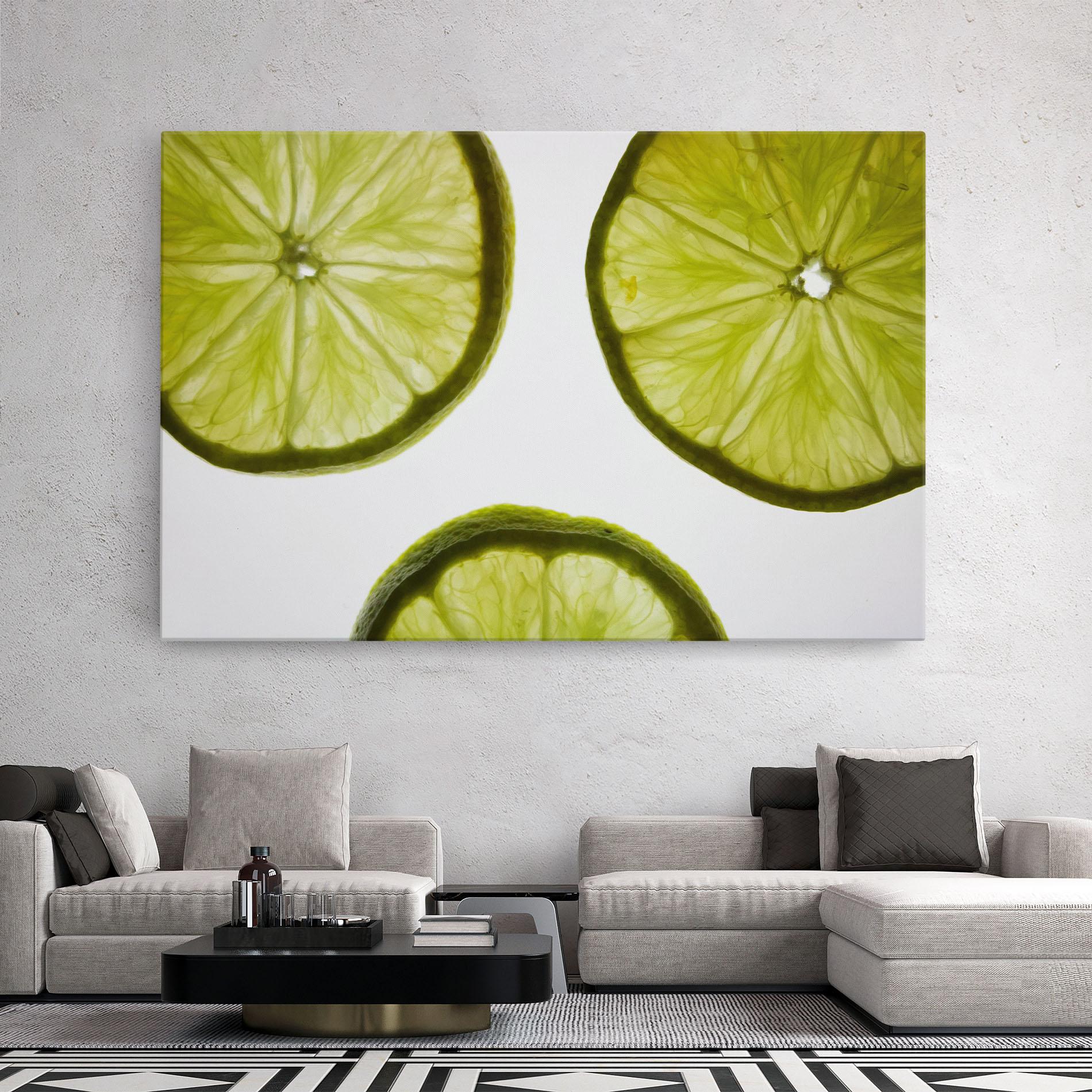 Leinwandbild Lime Slice mockup 2