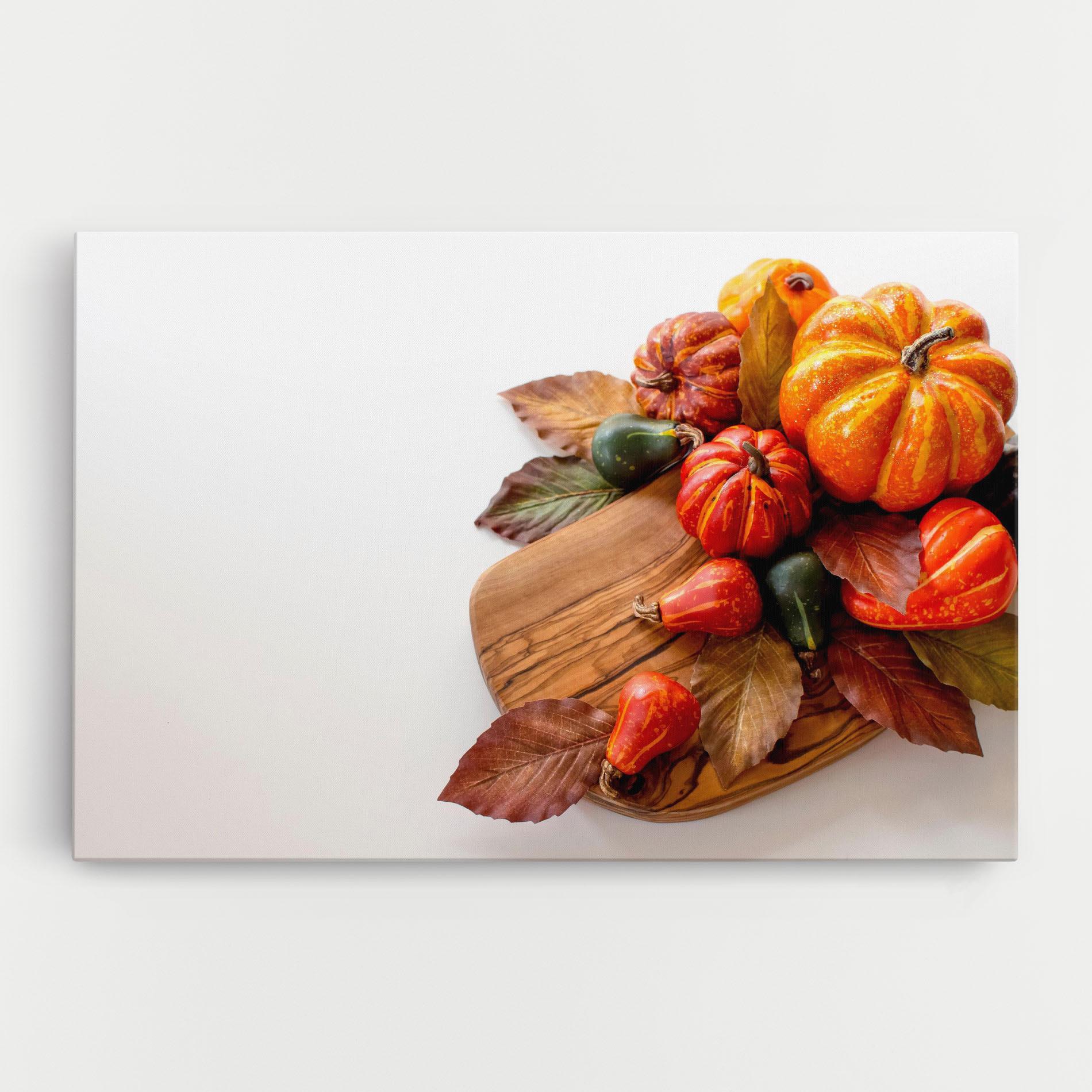Leinwandbild Autumn Pumpkins mockup 0