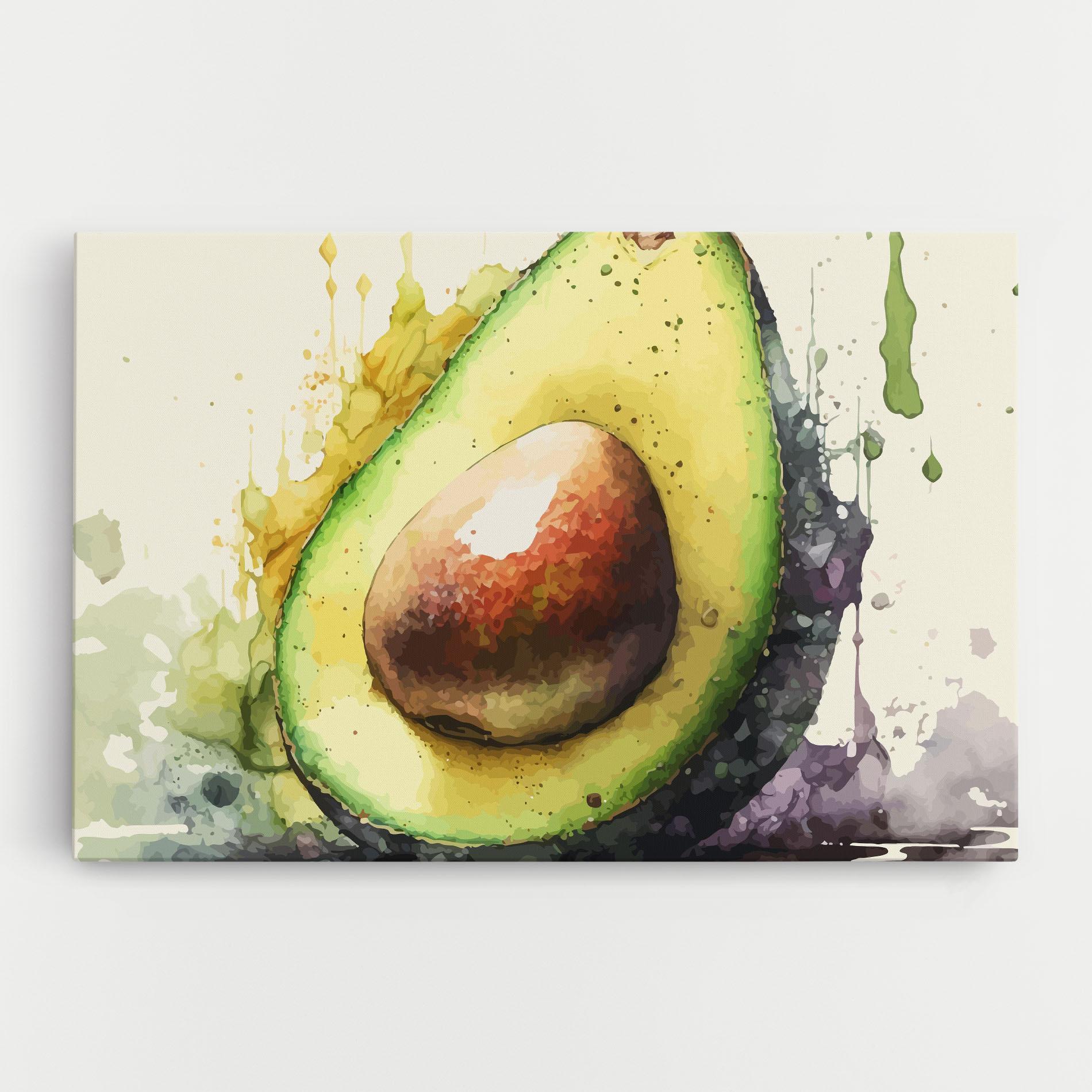 Leinwandbild Green Avocado Art mockup 0