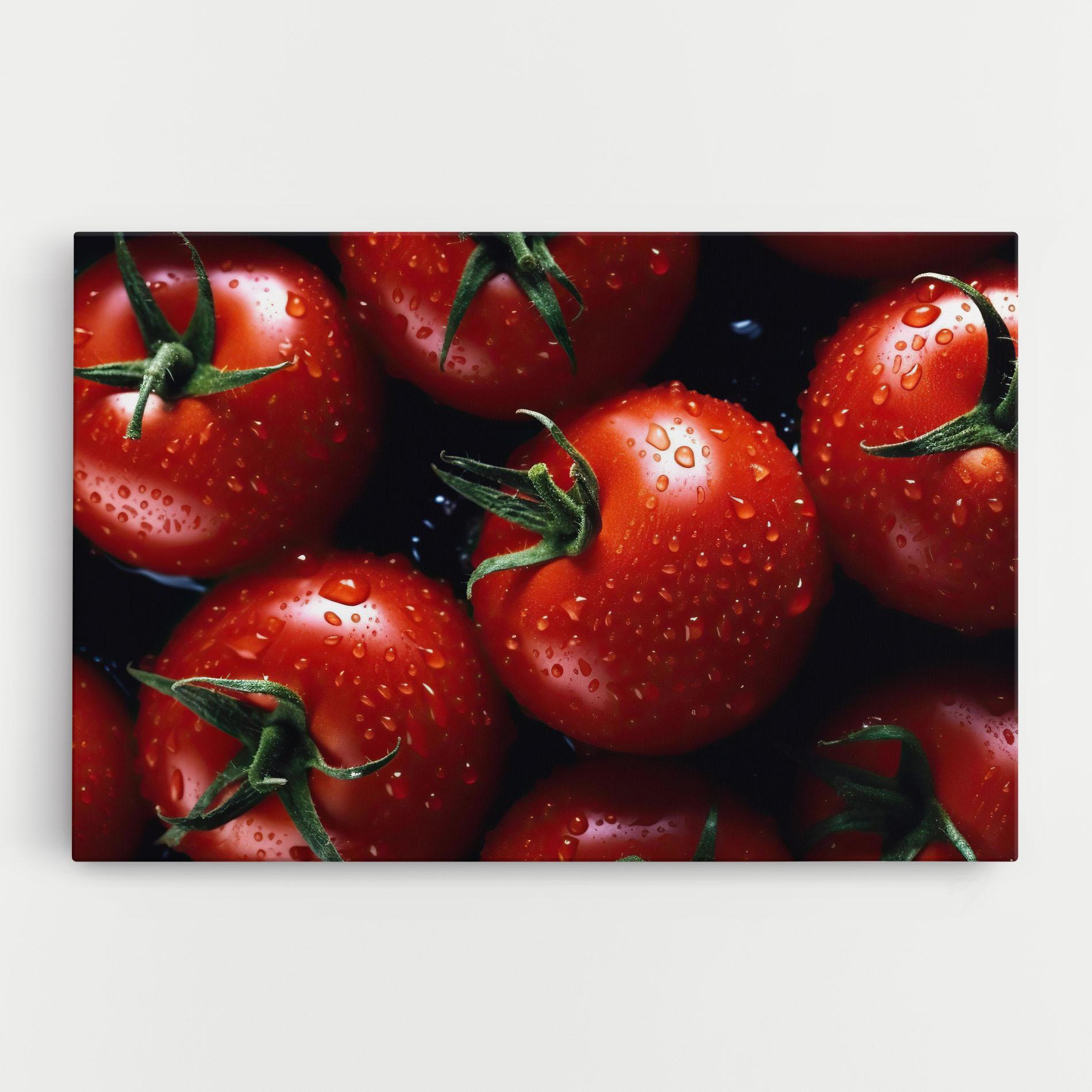 Leinwandbild Red Wet Tomato mockup 0