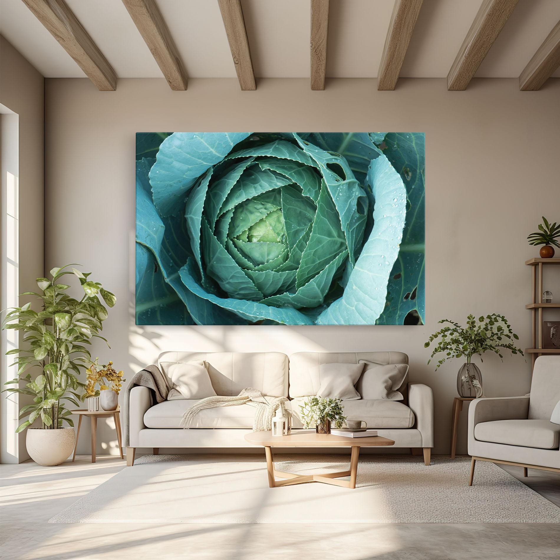 Leinwandbild Blue Lettuce mockup 6