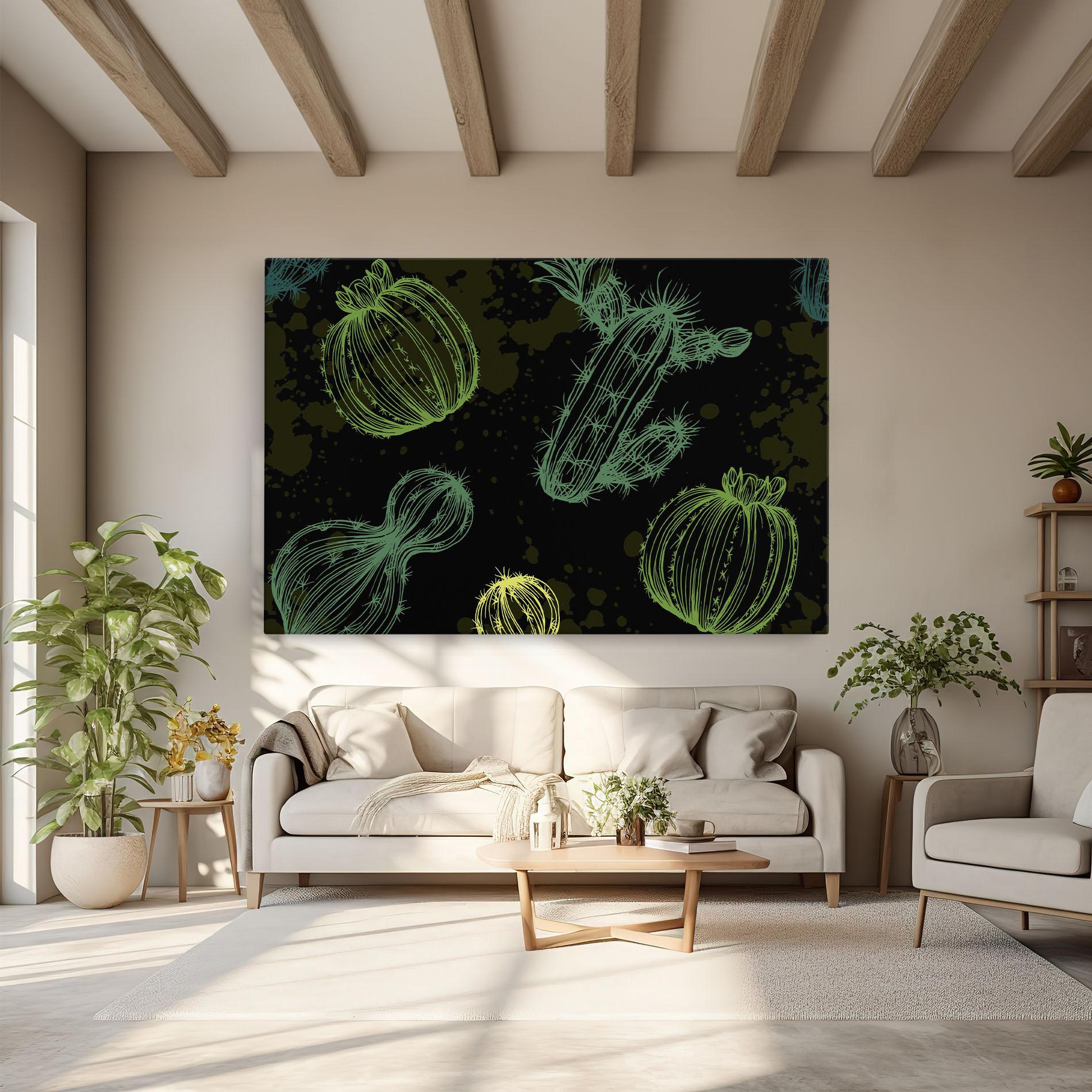 Leinwandbild Cactus Art mockup 6
