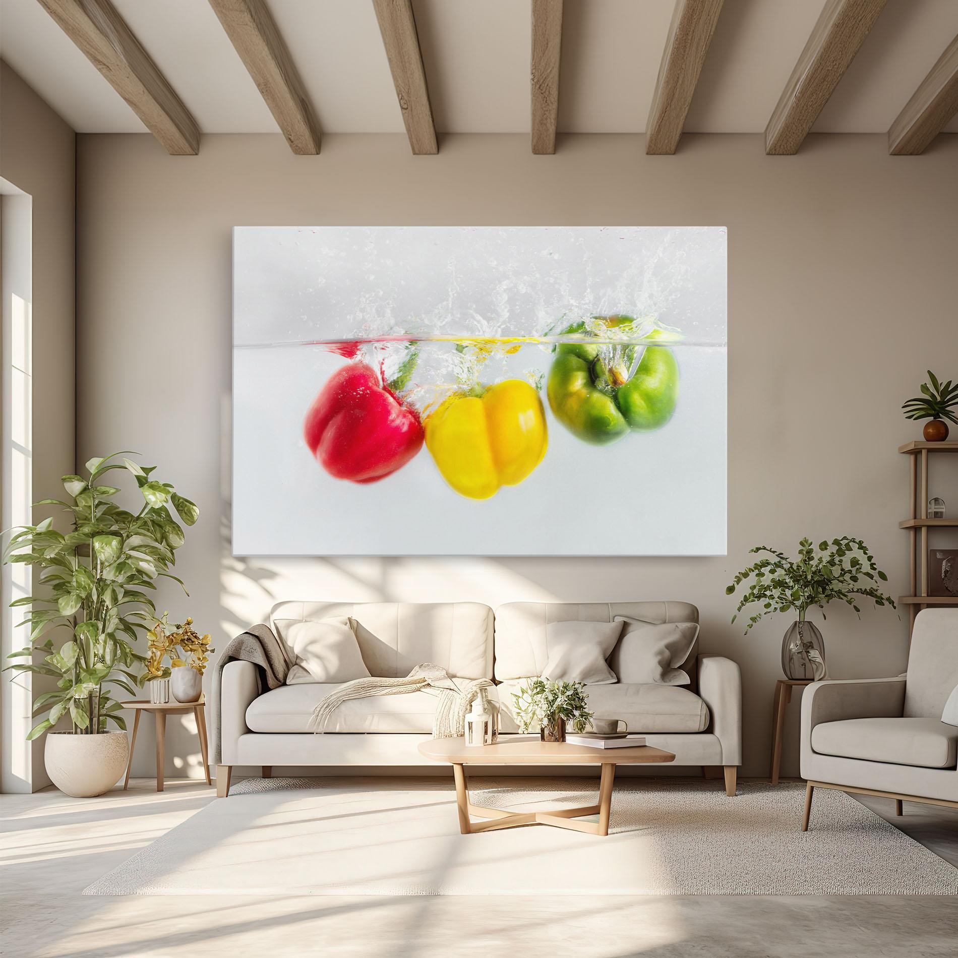 Leinwandbild Colorful Bellpepper mockup 6