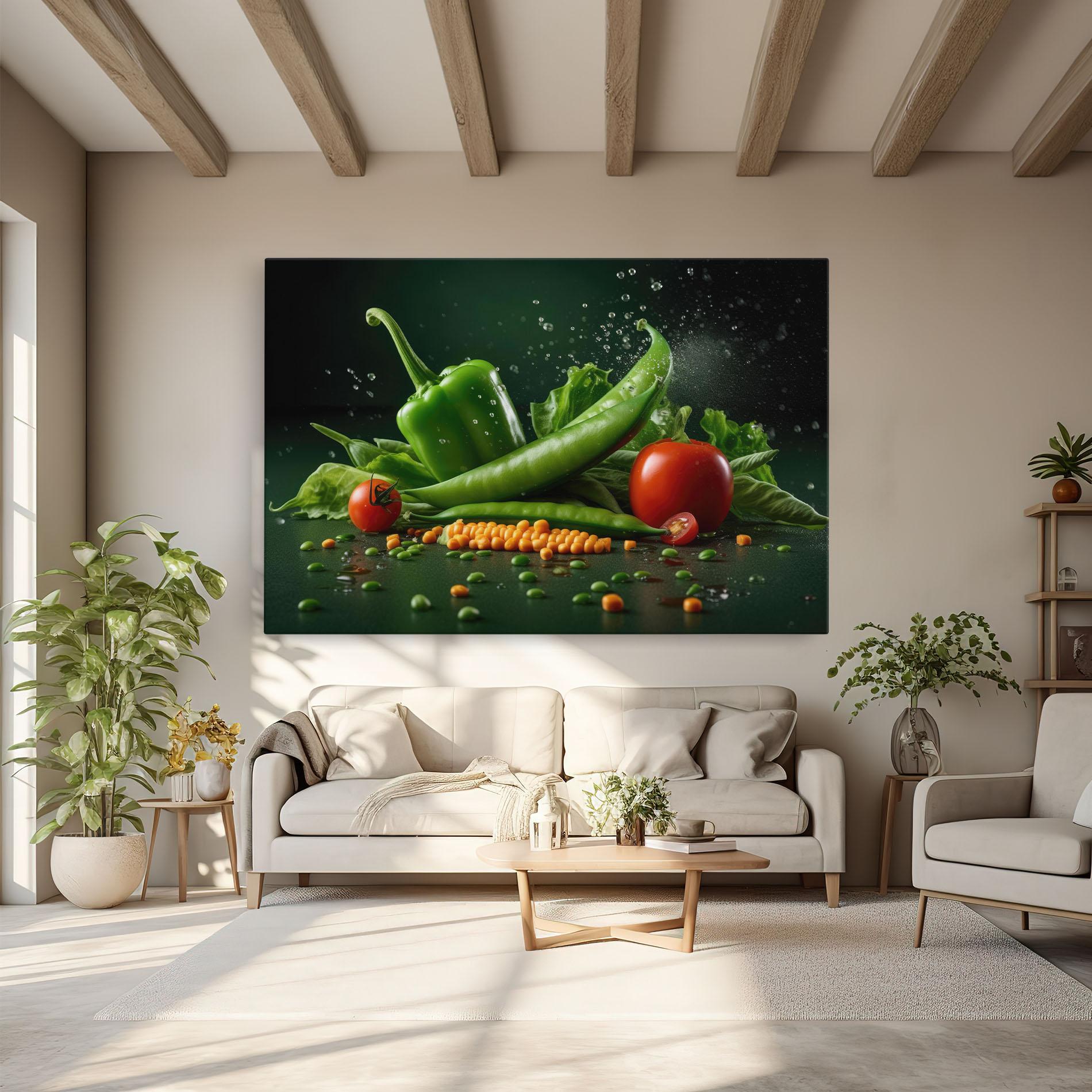Leinwandbild Fresh Vegetables mockup 6