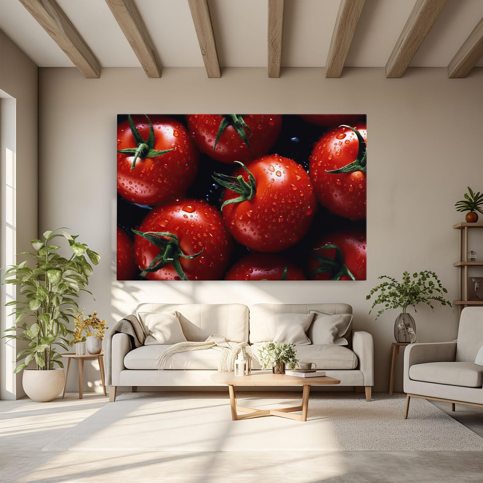 Leinwandbild Red Wet Tomato mockup 6