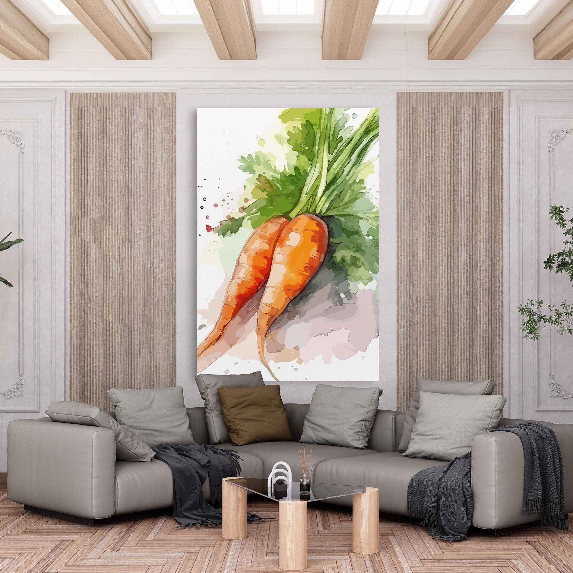 Leinwandbild Carrot Watercolor mockup 6