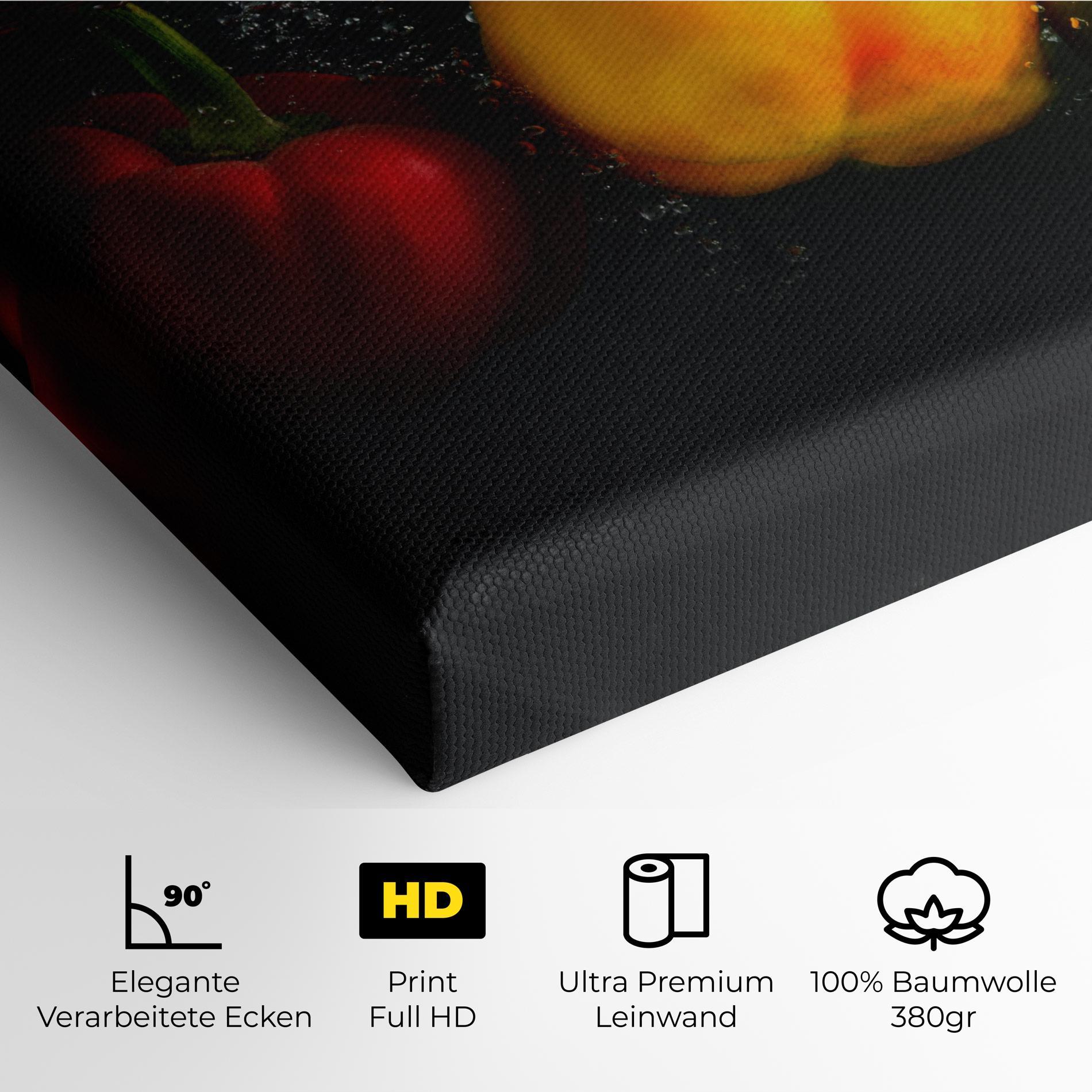 Leinwandbild Cool Bellpepper Splash mockup 4
