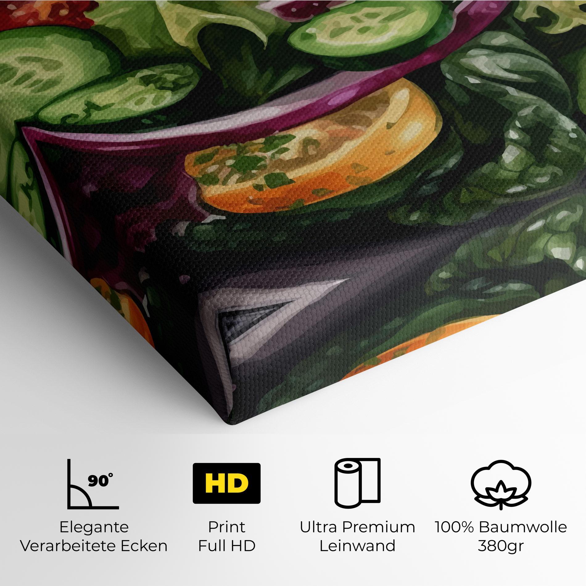 Leinwandbild Cucumber Salad mockup 4