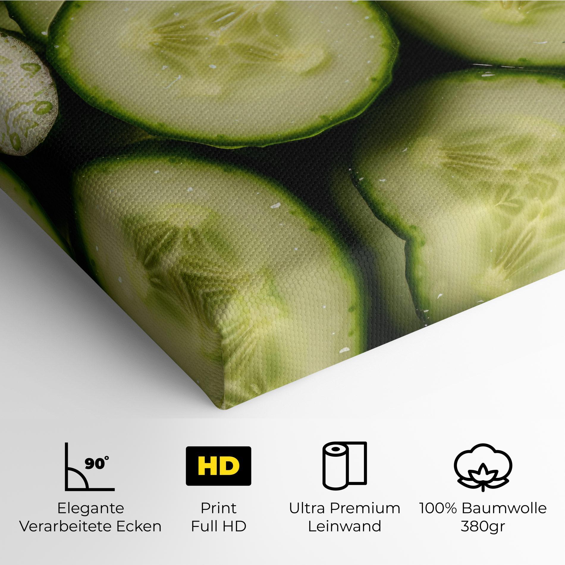 Leinwandbild Fresh Cucumber mockup 4
