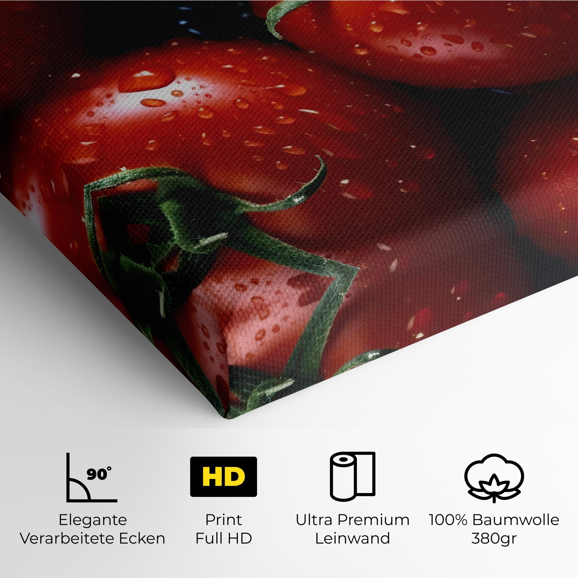 Leinwandbild Red Wet Tomato mockup 4