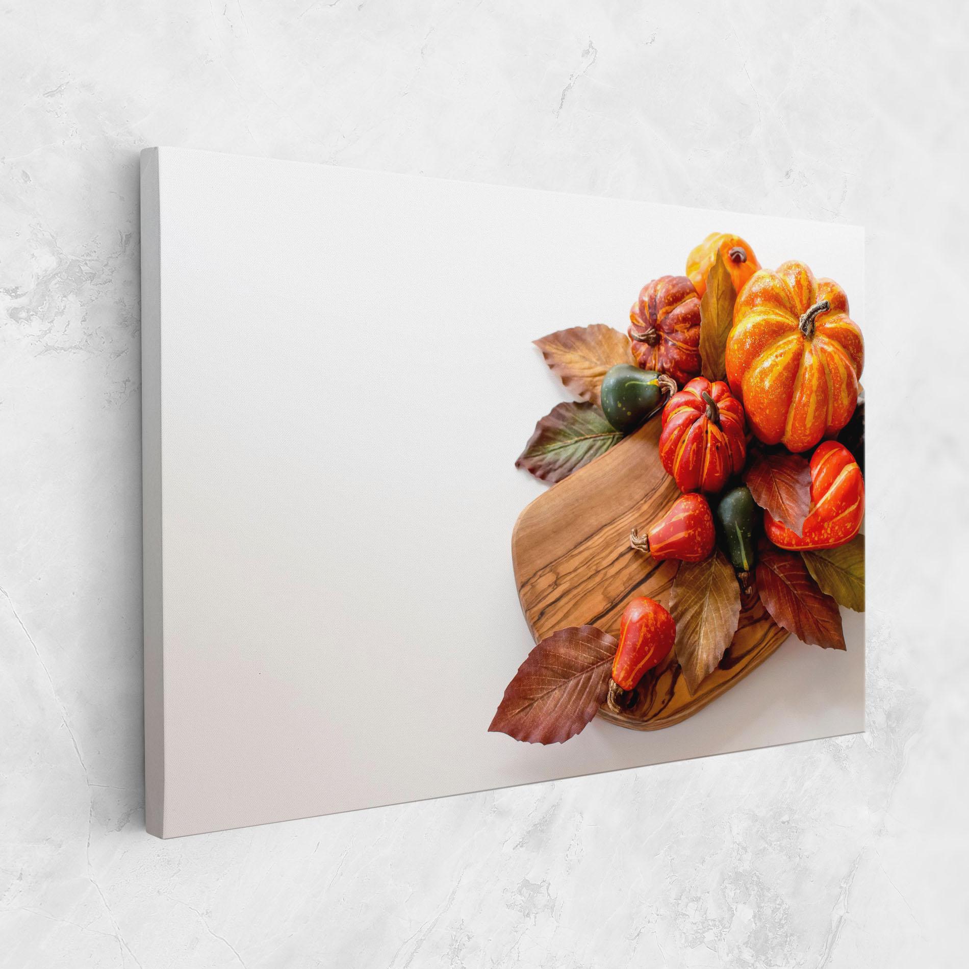 Leinwandbild Autumn Pumpkins mockup 1