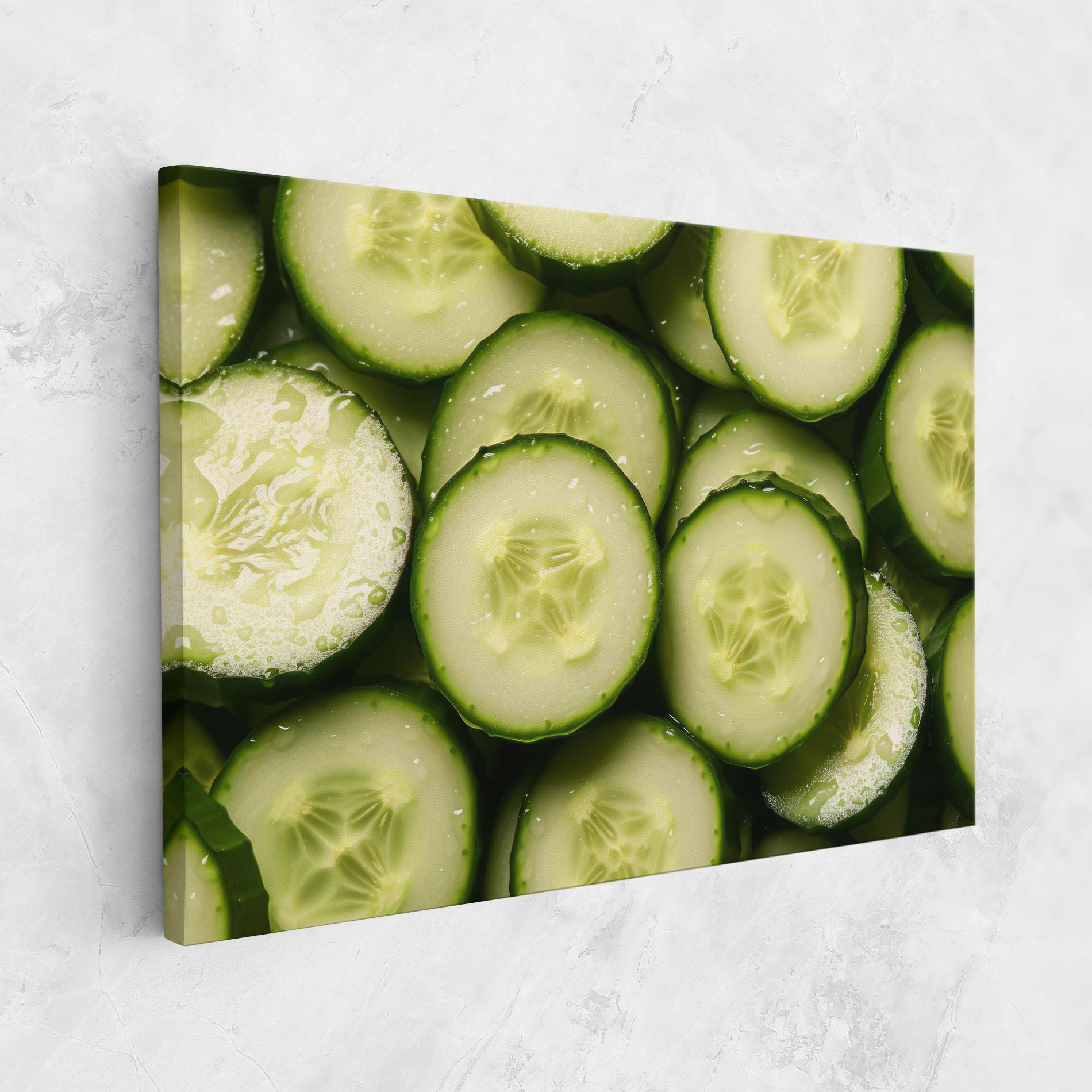 Leinwandbild Fresh Cucumber mockup 1