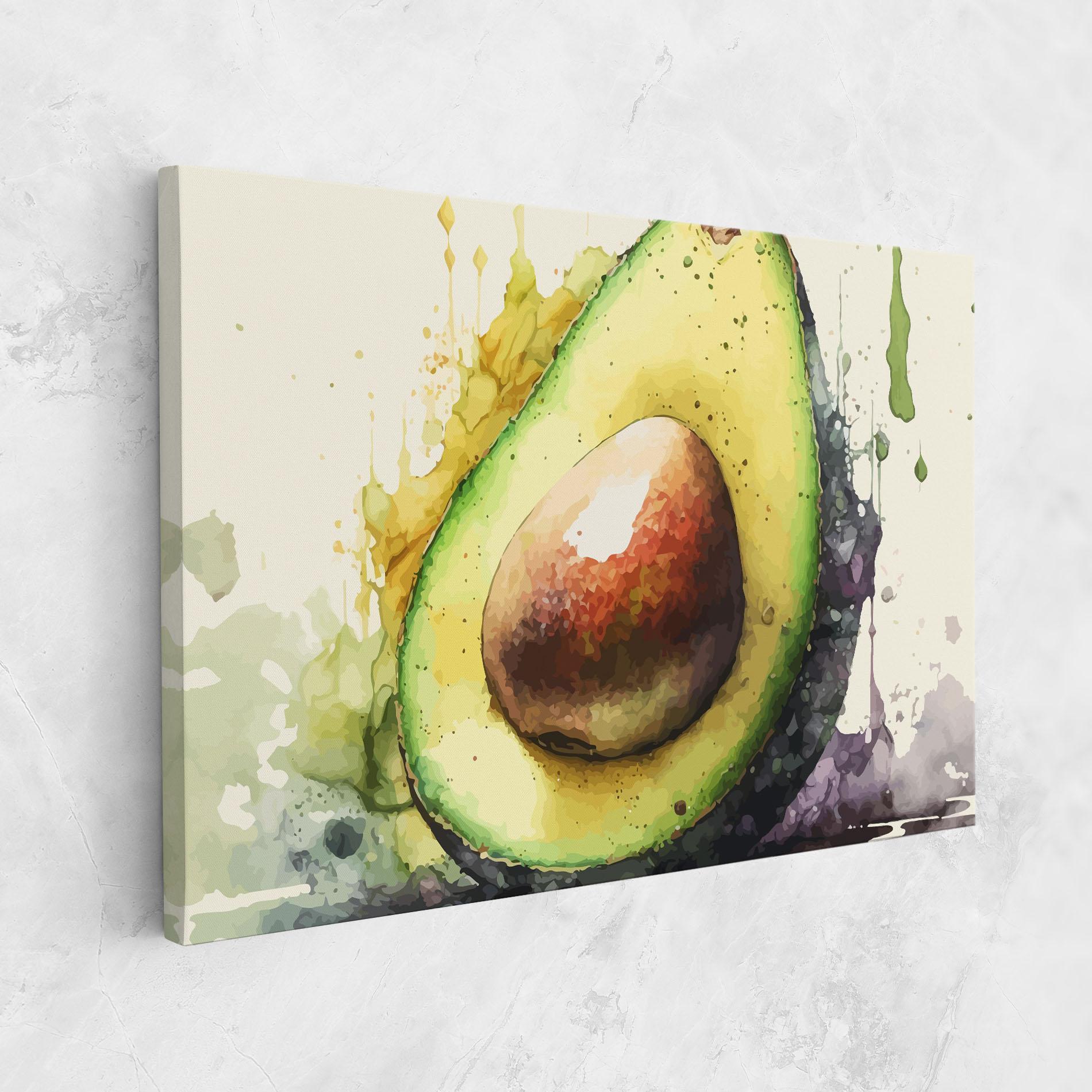 Leinwandbild Green Avocado Art mockup 1