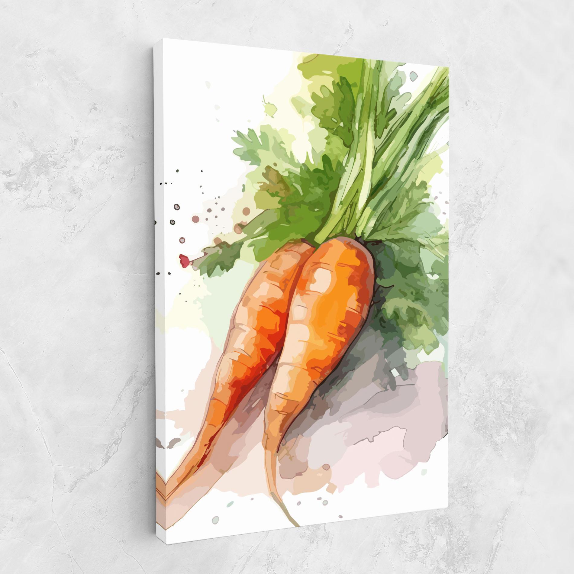Leinwandbild Carrot Watercolor mockup 1