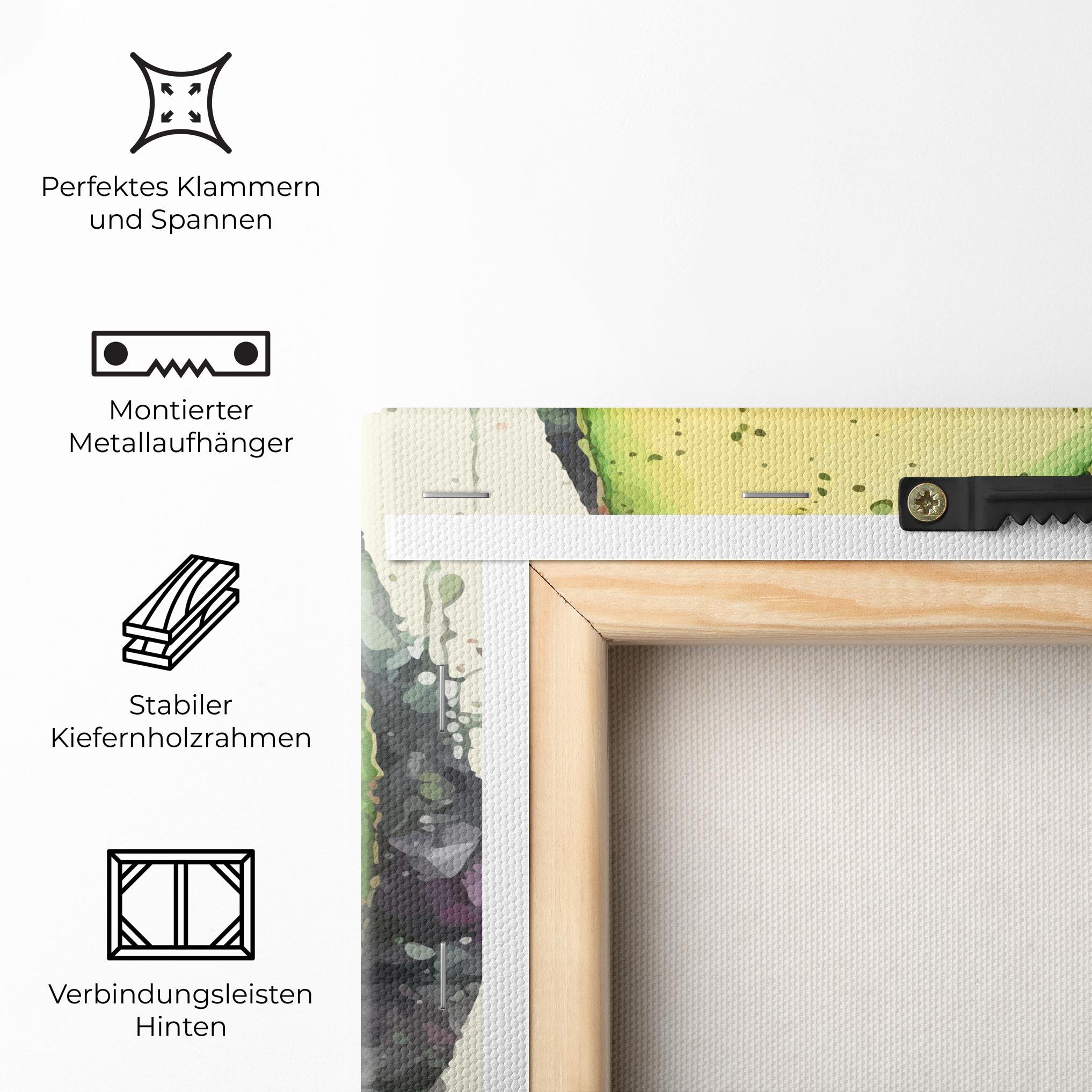 Leinwandbild Green Avocado Art mockup 5