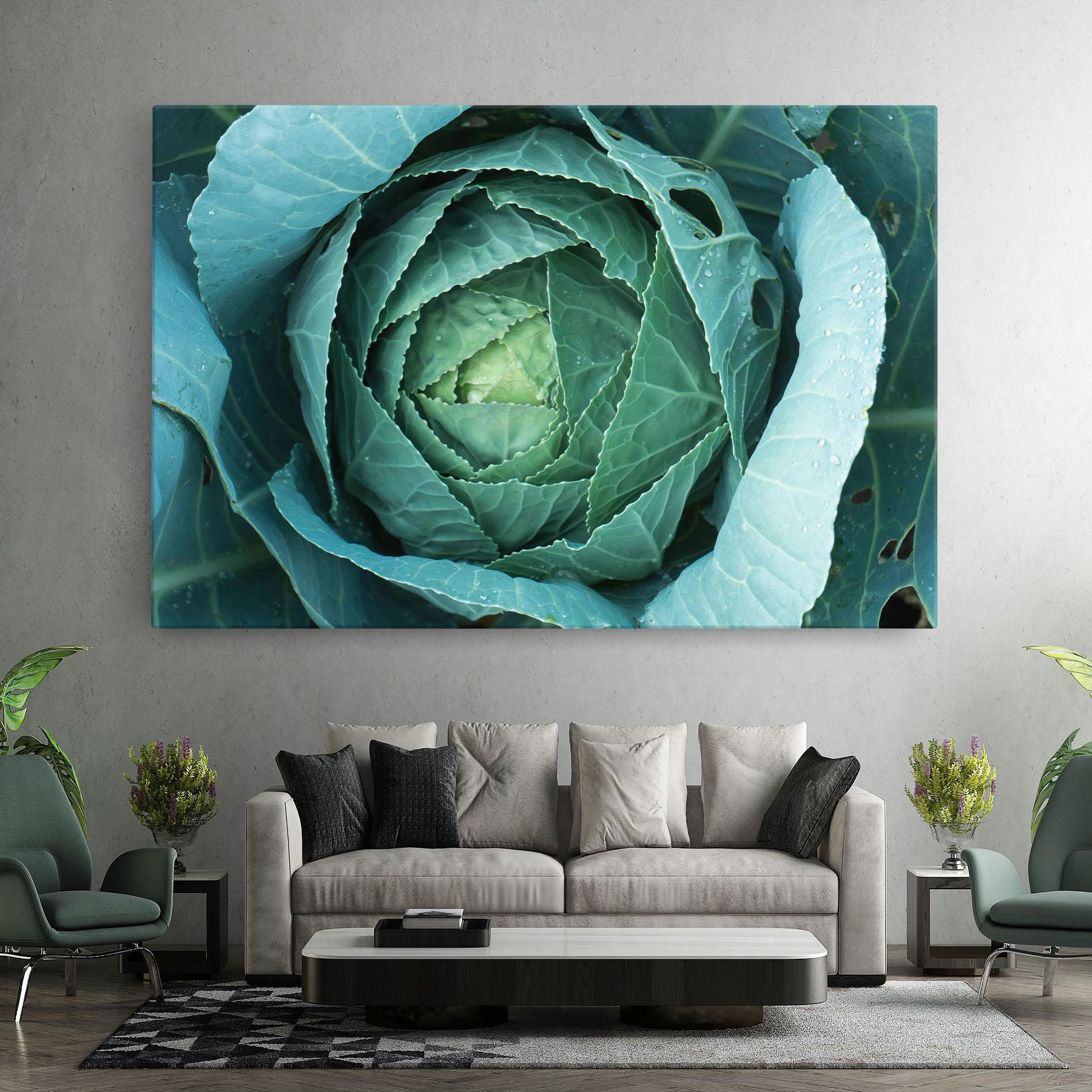 Leinwandbild Blue Lettuce mockup 7