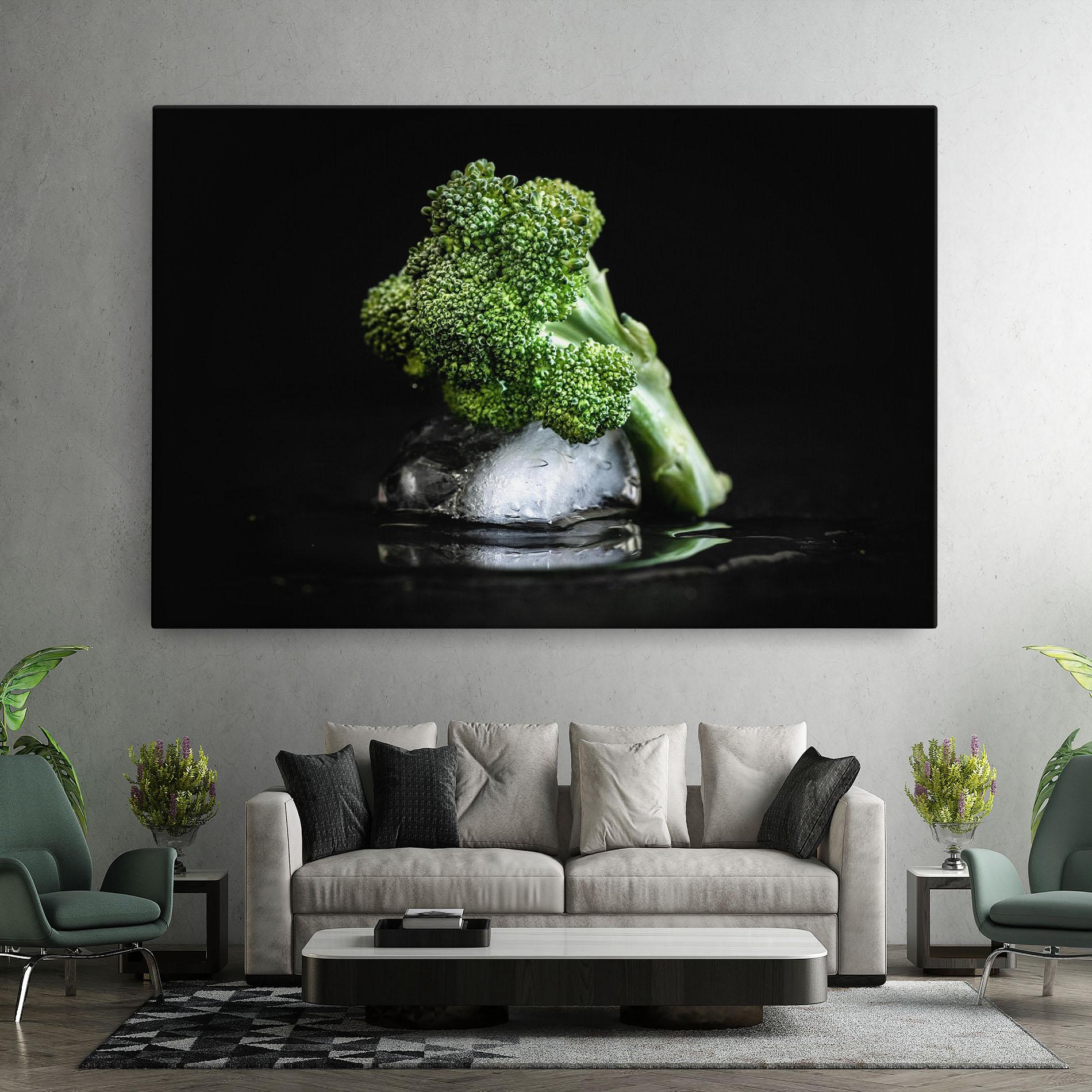 Leinwandbild Broccoli Water mockup 7
