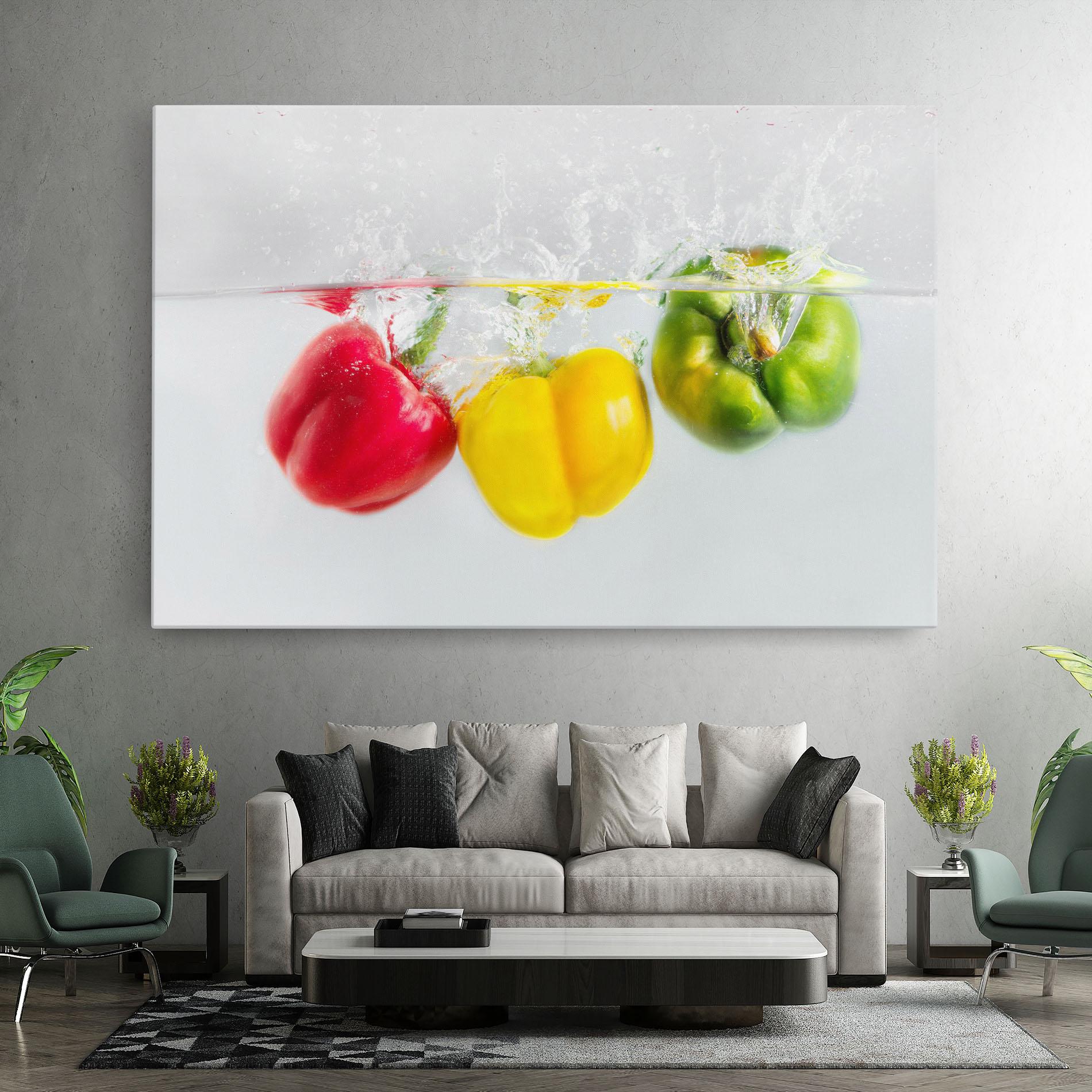 Leinwandbild Colorful Bellpepper mockup 7