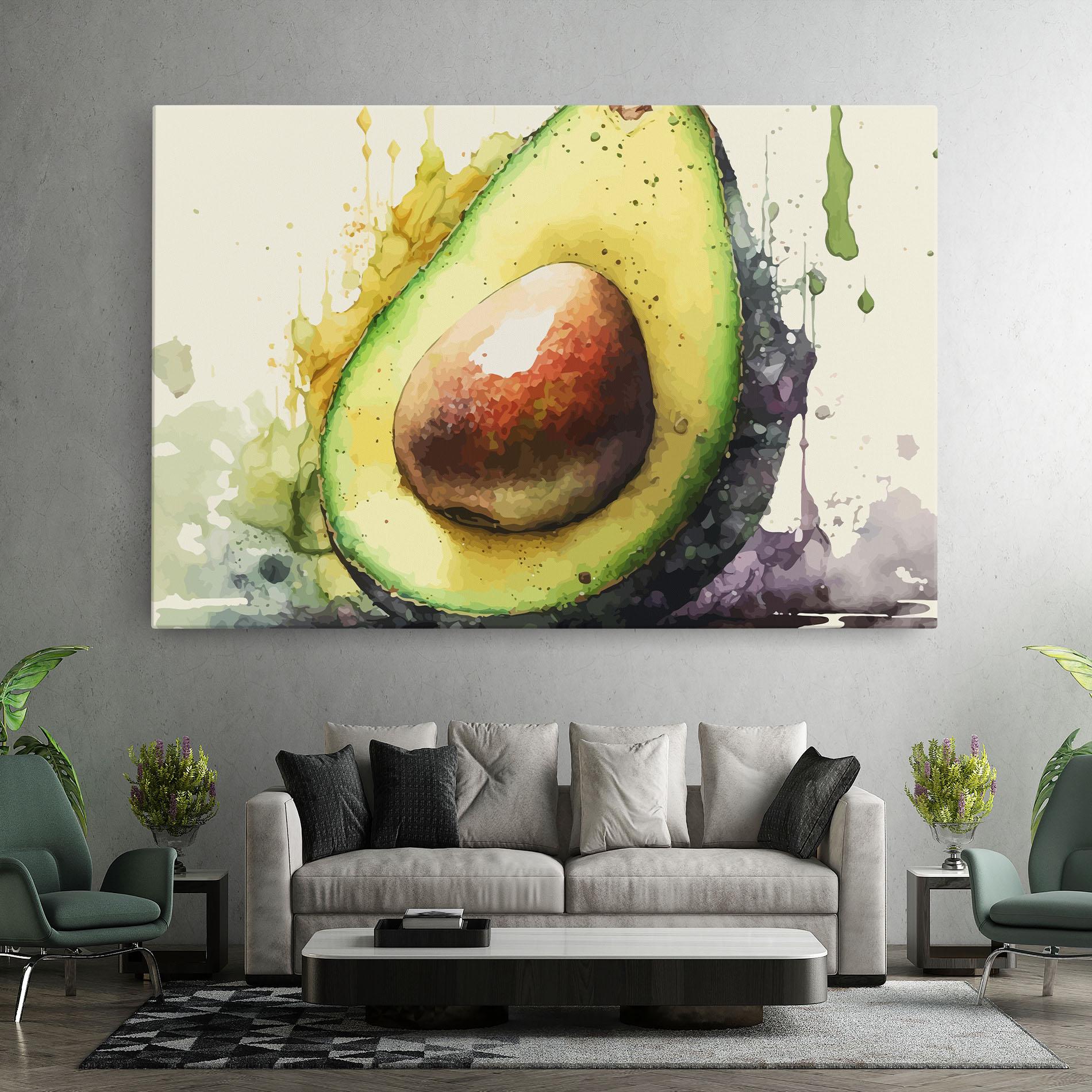 Leinwandbild Green Avocado Art mockup 7