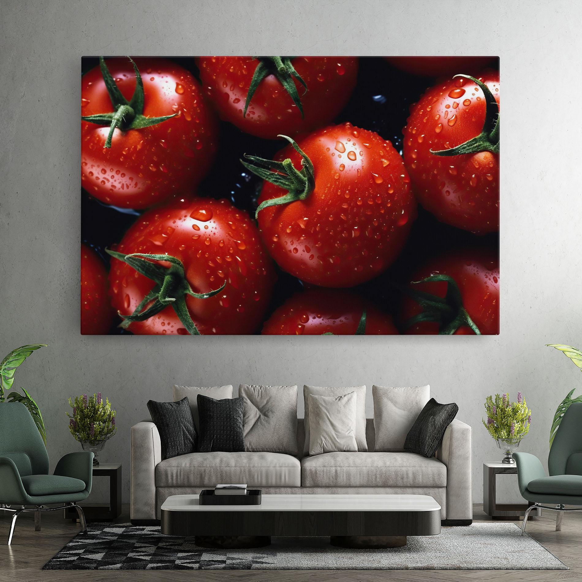 Leinwandbild Red Wet Tomato mockup 7