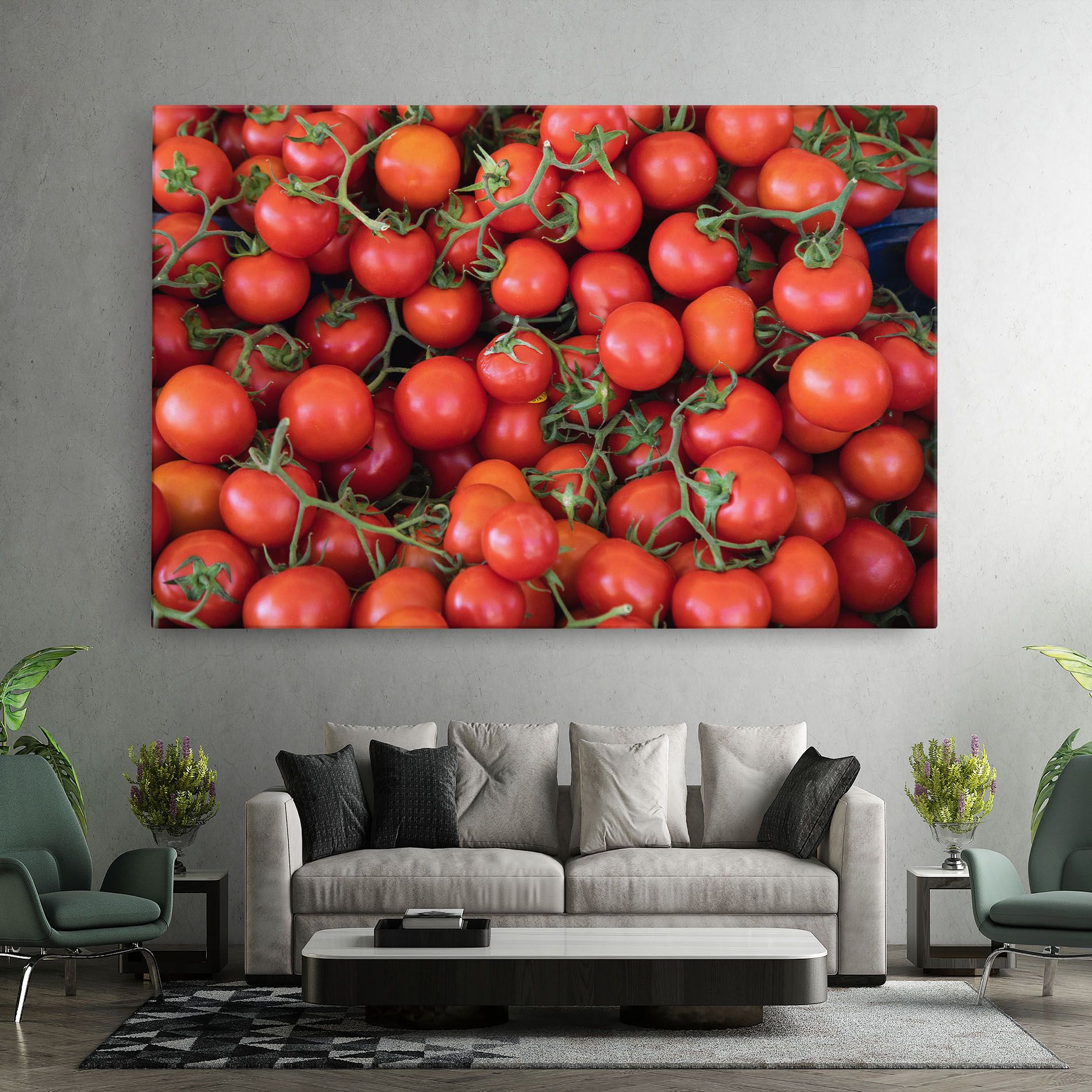 Tomato Red Wall mockup 7