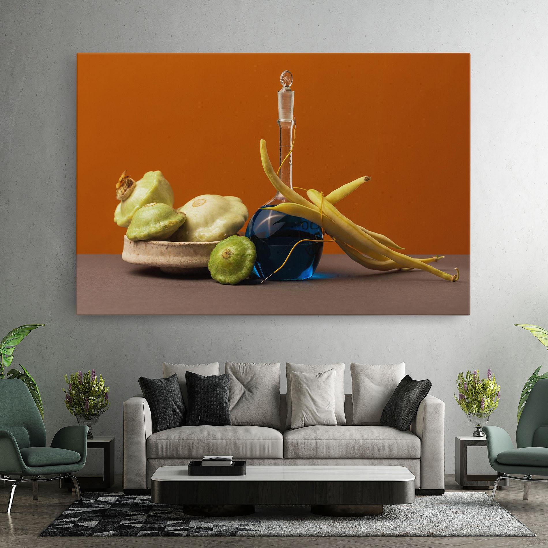 Leinwandbild Vegetables Blue Liquid mockup 7