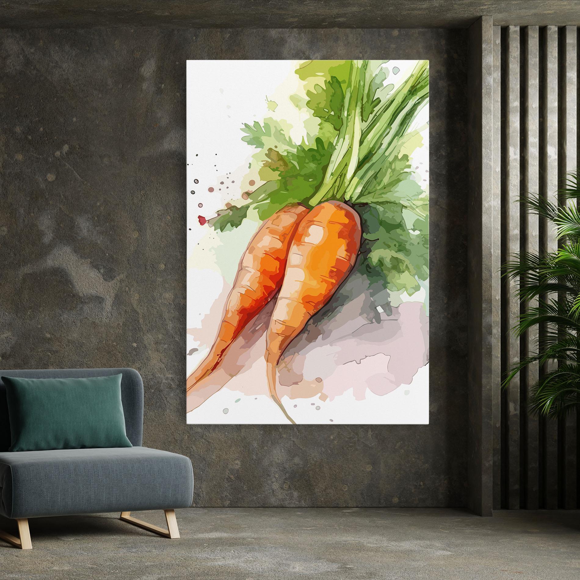Leinwandbild Carrot Watercolor mockup 7