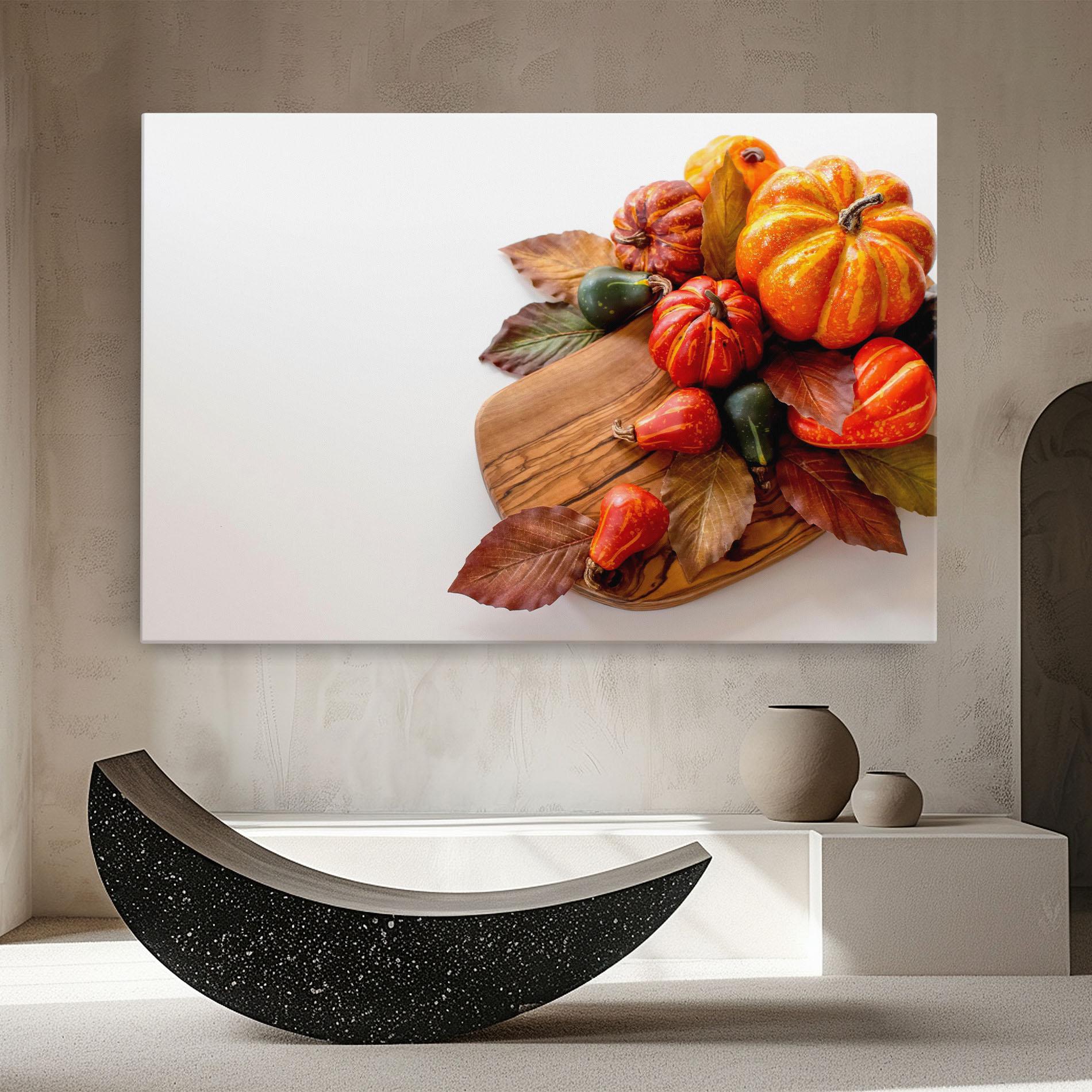 Leinwandbild Autumn Pumpkins mockup 8