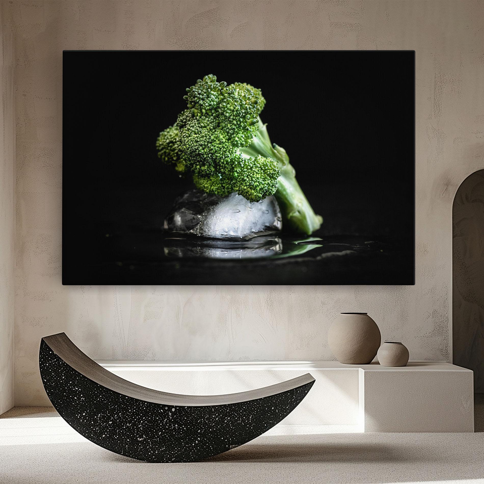 Leinwandbild Broccoli Water mockup 8