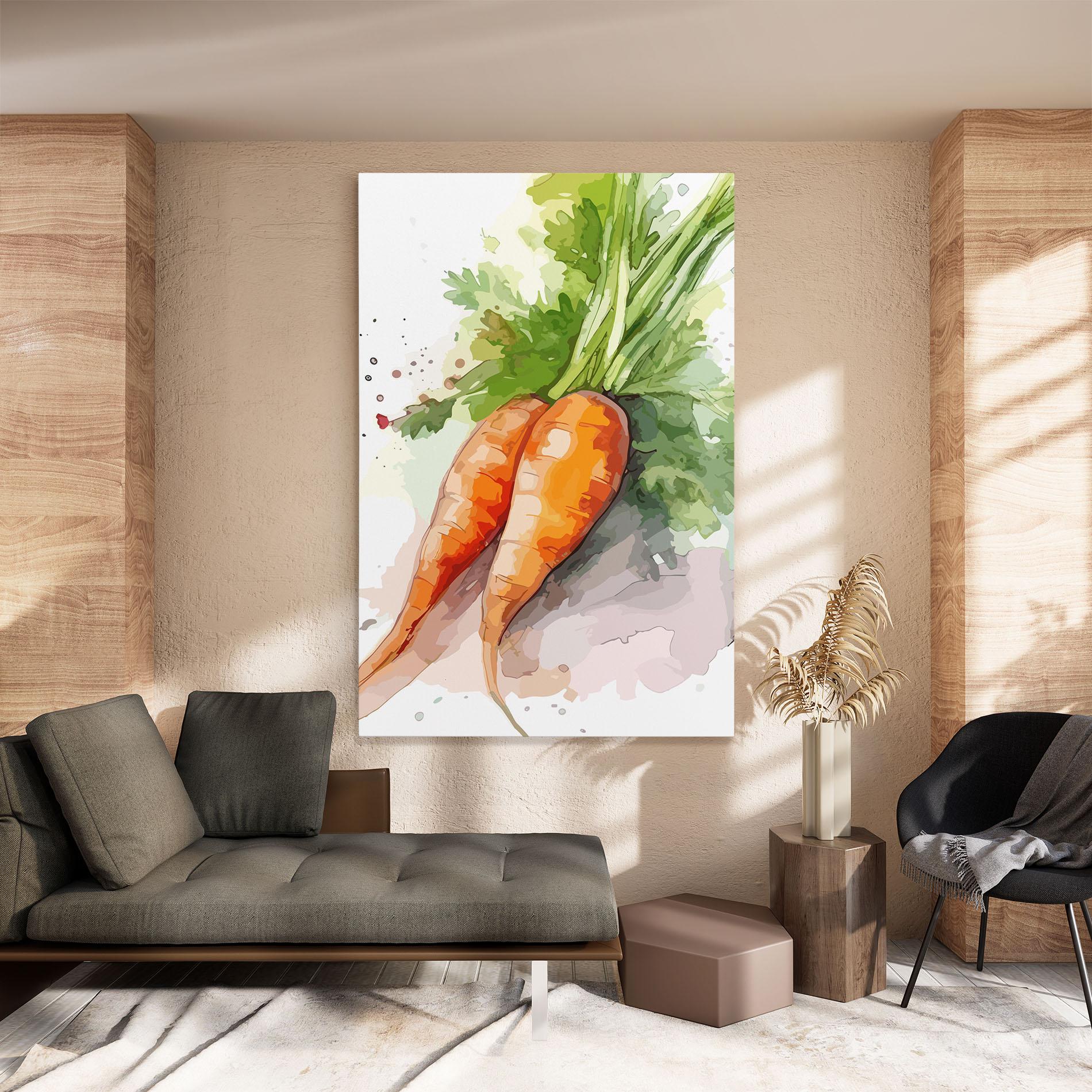 Leinwandbild Carrot Watercolor mockup 8