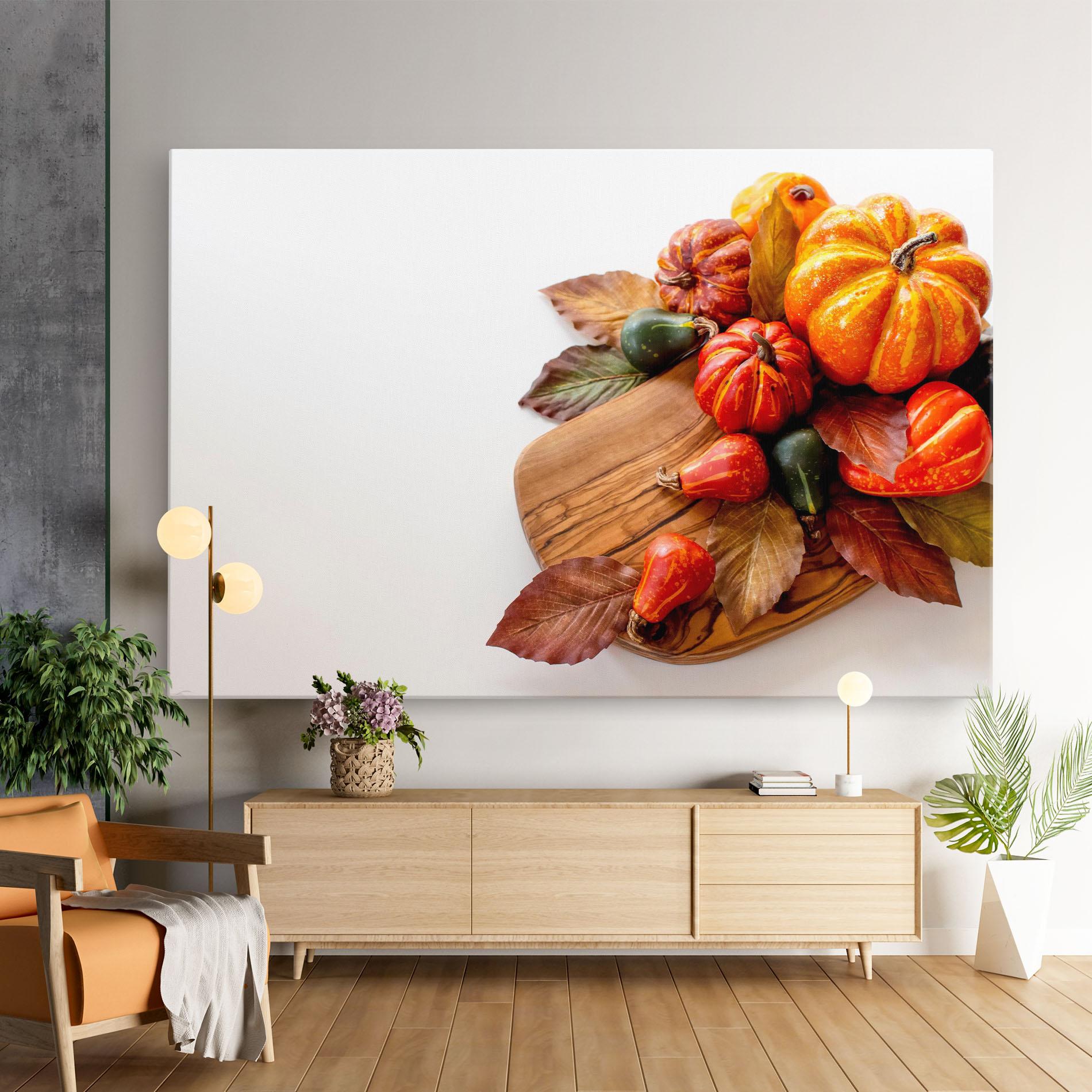 Leinwandbild Autumn Pumpkins mockup 9