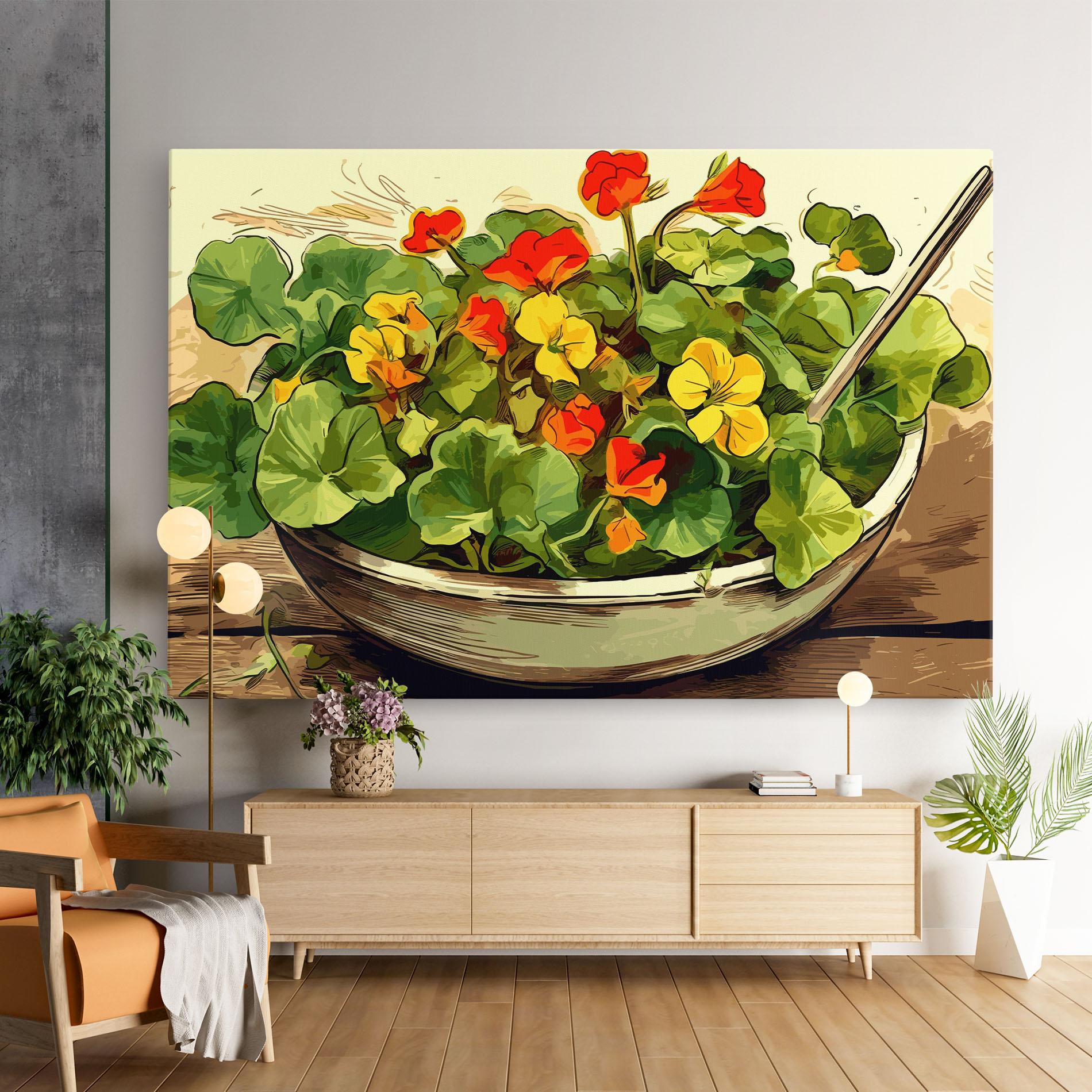 Leinwandbild Flower Food mockup 9