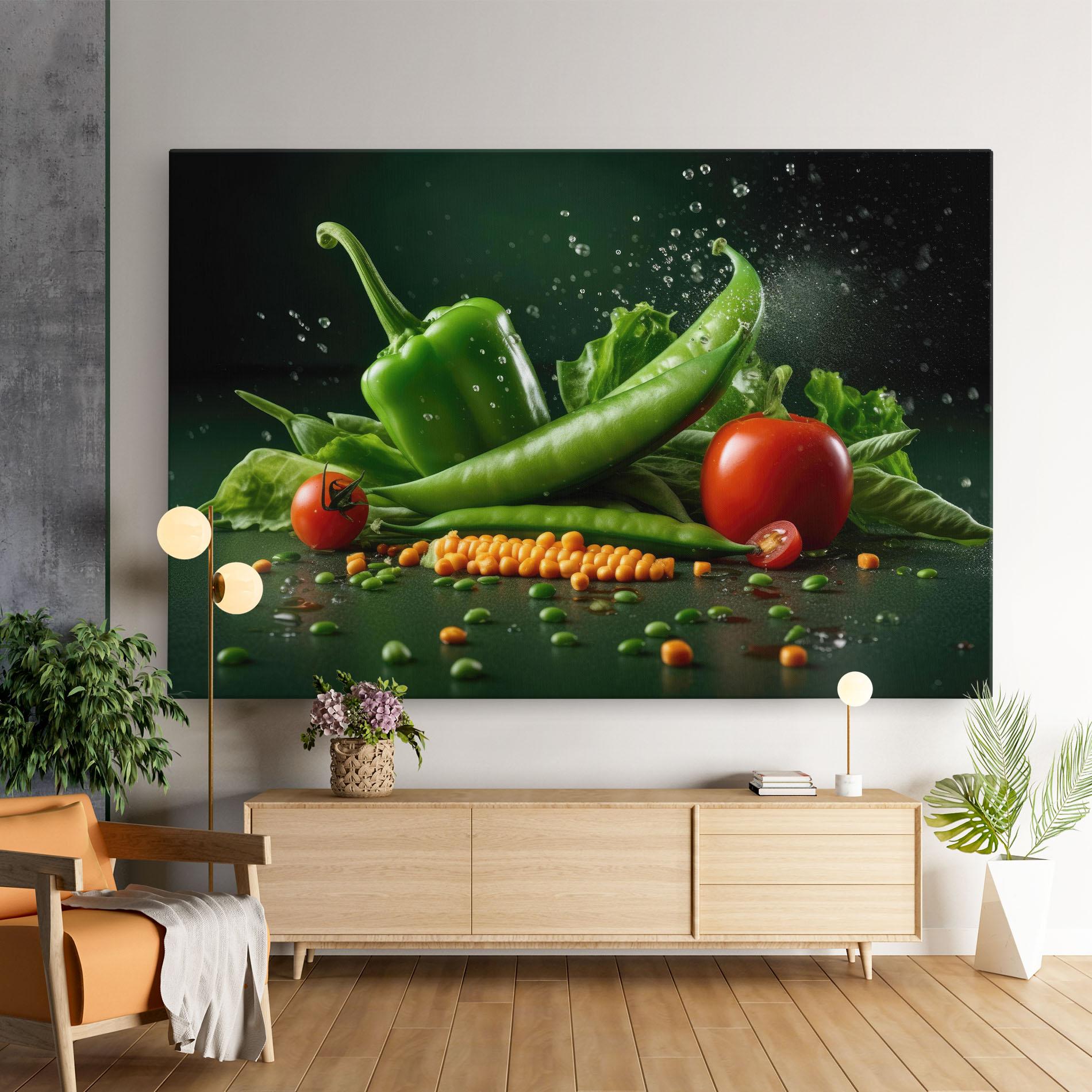 Leinwandbild Fresh Vegetables mockup 9