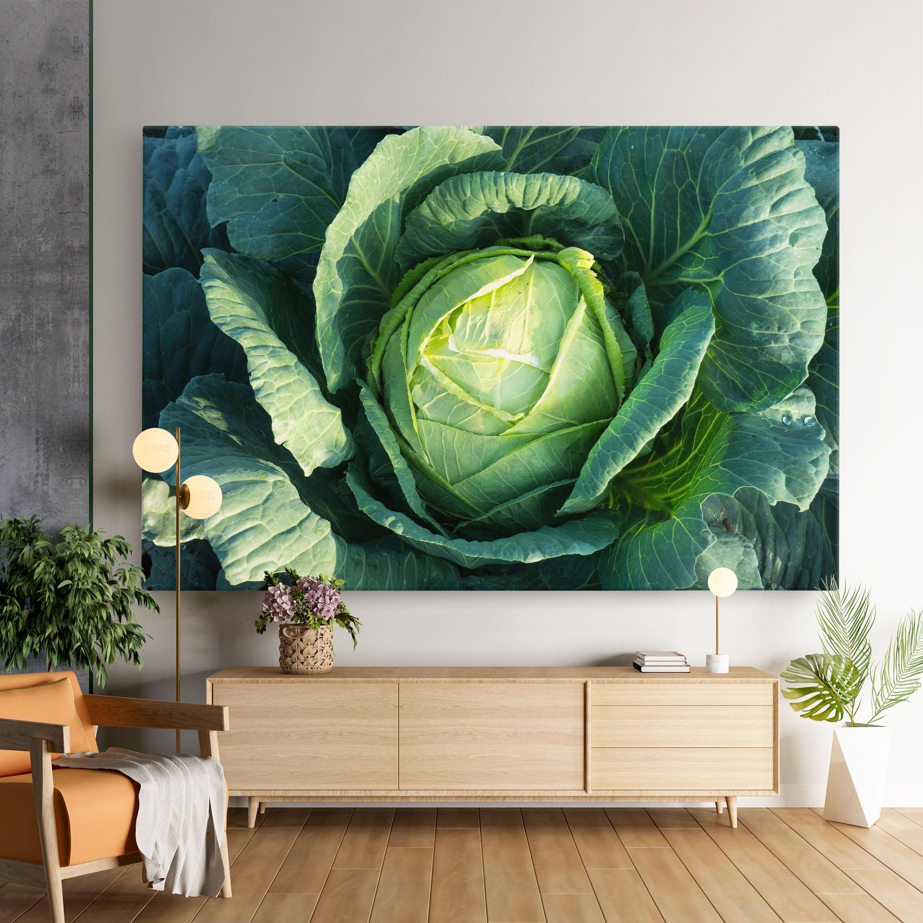 Leinwandbild Green Lettuce mockup 9