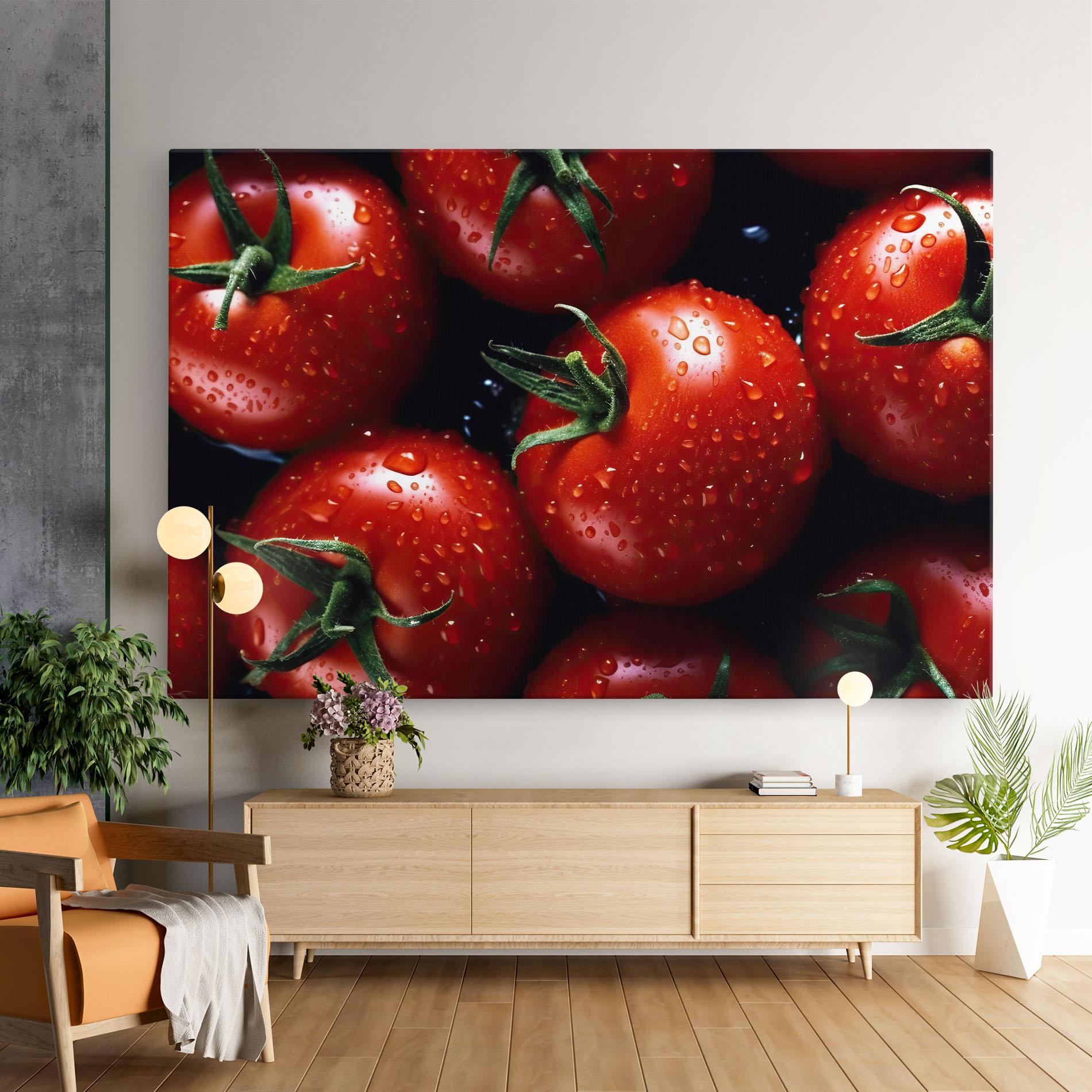 Leinwandbild Red Wet Tomato mockup 9